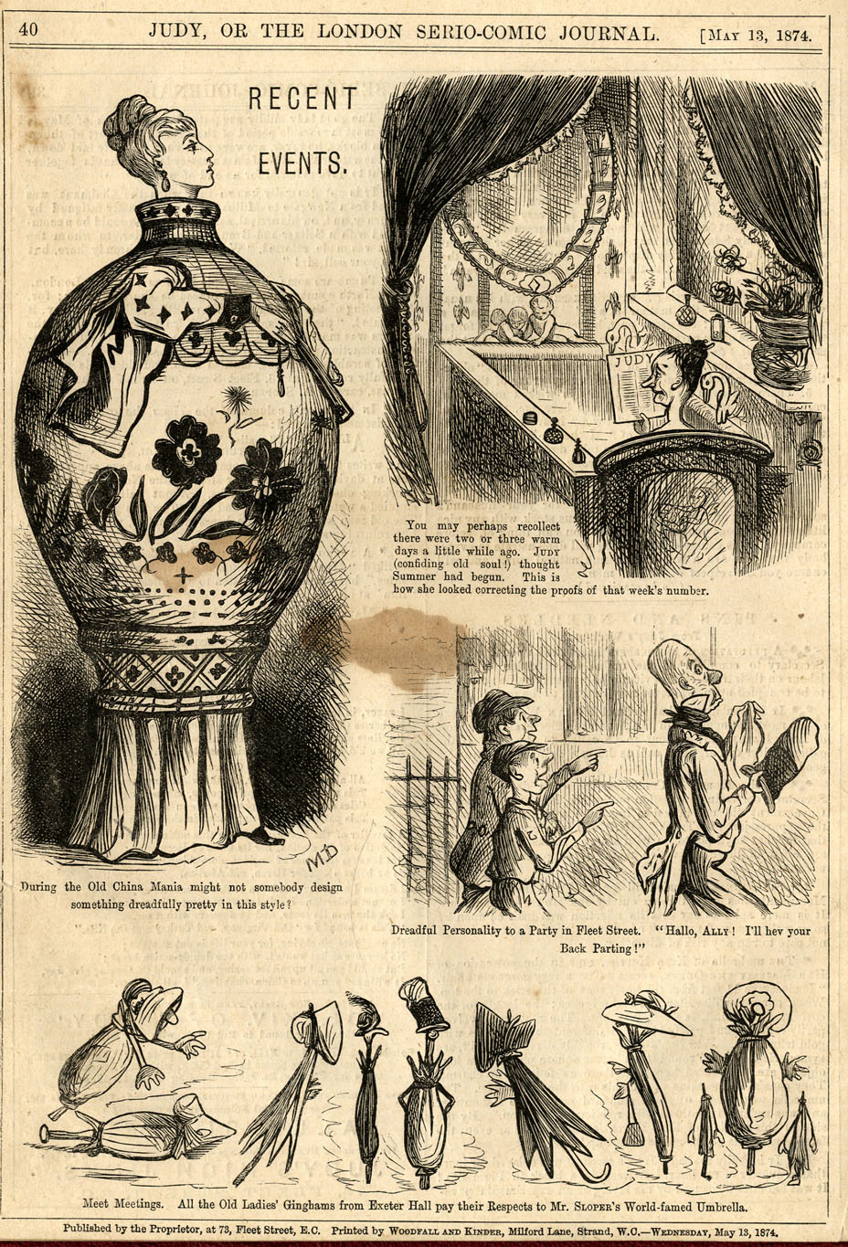 Ally Sloper, Marie Duval strip in Judy, page 4. Public domain. Source: https://commons.wikimedia.org/wiki/File%3AMarie_Duval%2C_Ally_Sloper%2C_Recent_Events_%28Judy%2C_May_13%2C_1874%29.jpg