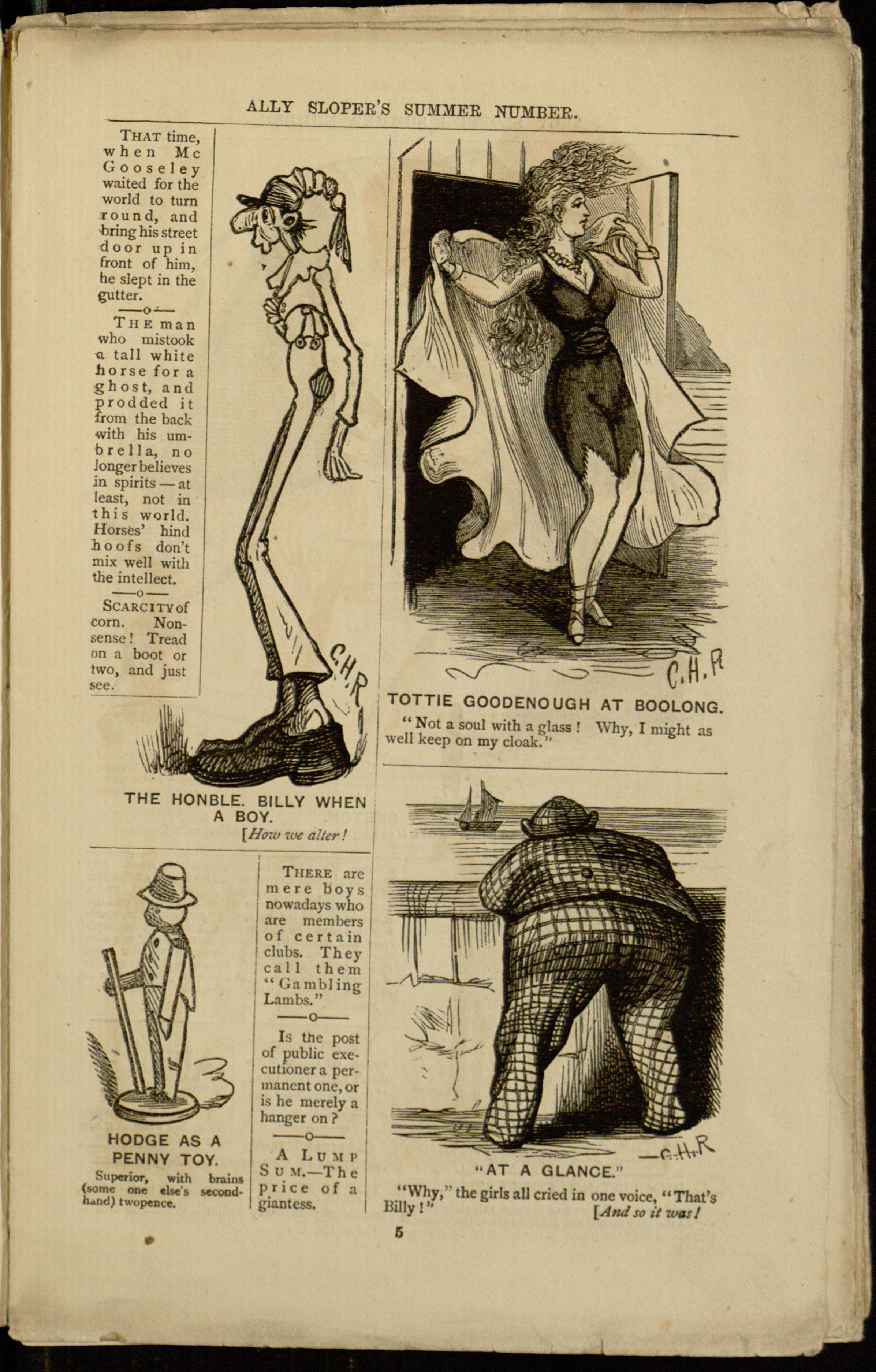 Ally Sloper's Summer Number 1886, page 5. Public domain. Source: https://archive.org/details/ally-slopers-summer-number-for-1886