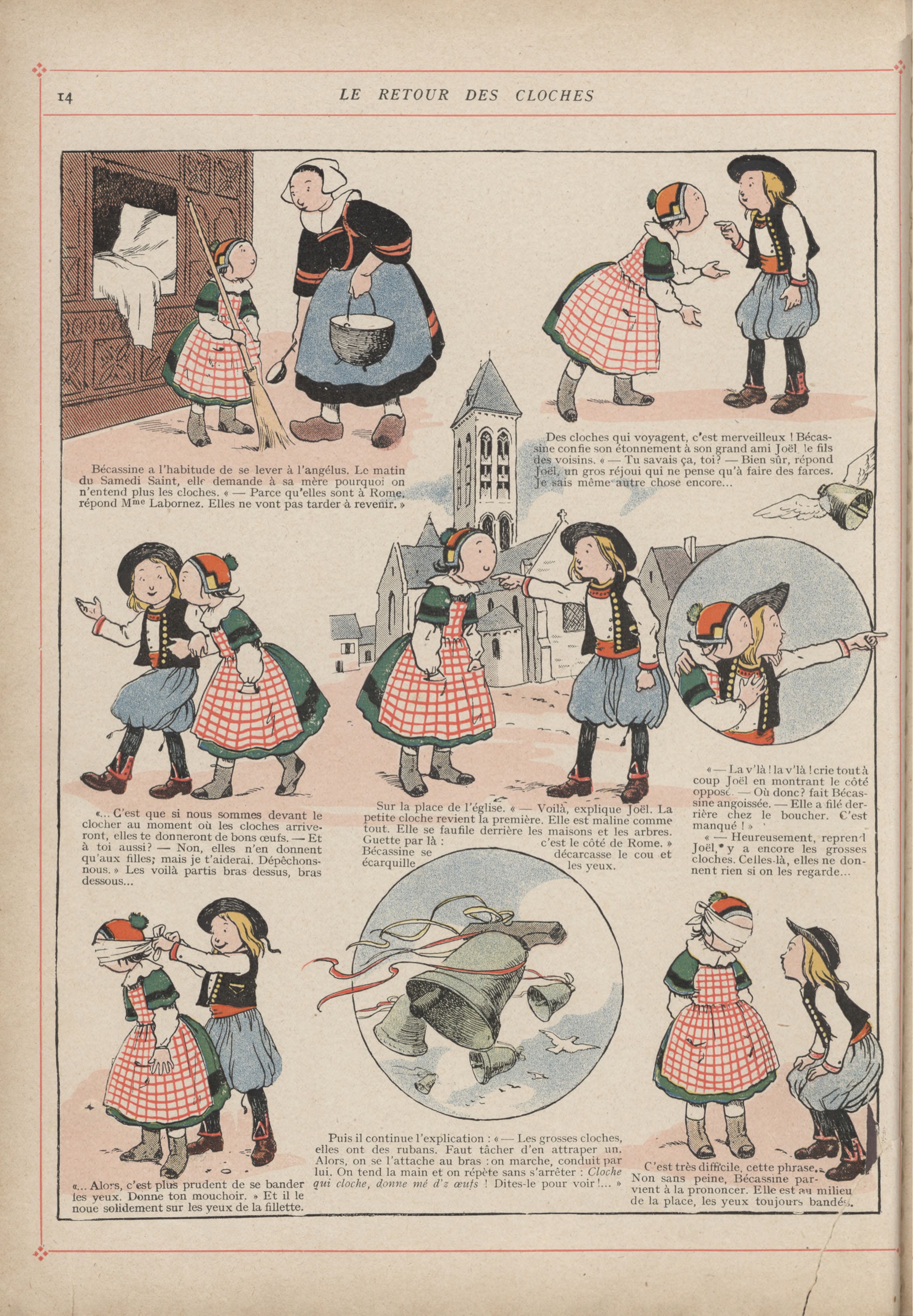 Bécassine – L'Enfance de Bécassine (1913), page 17. Caumery & J.-P. Pinchon. Domaine public.