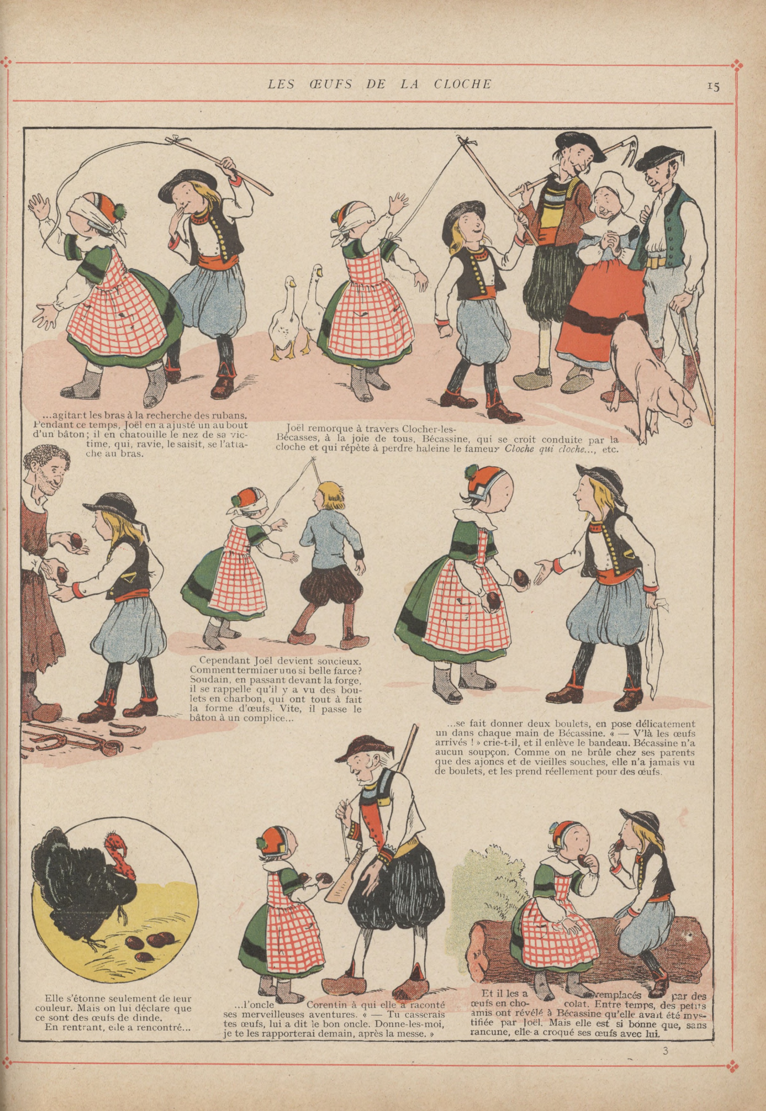Bécassine – L'Enfance de Bécassine (1913), page 18. Caumery & J.-P. Pinchon. Domaine public.