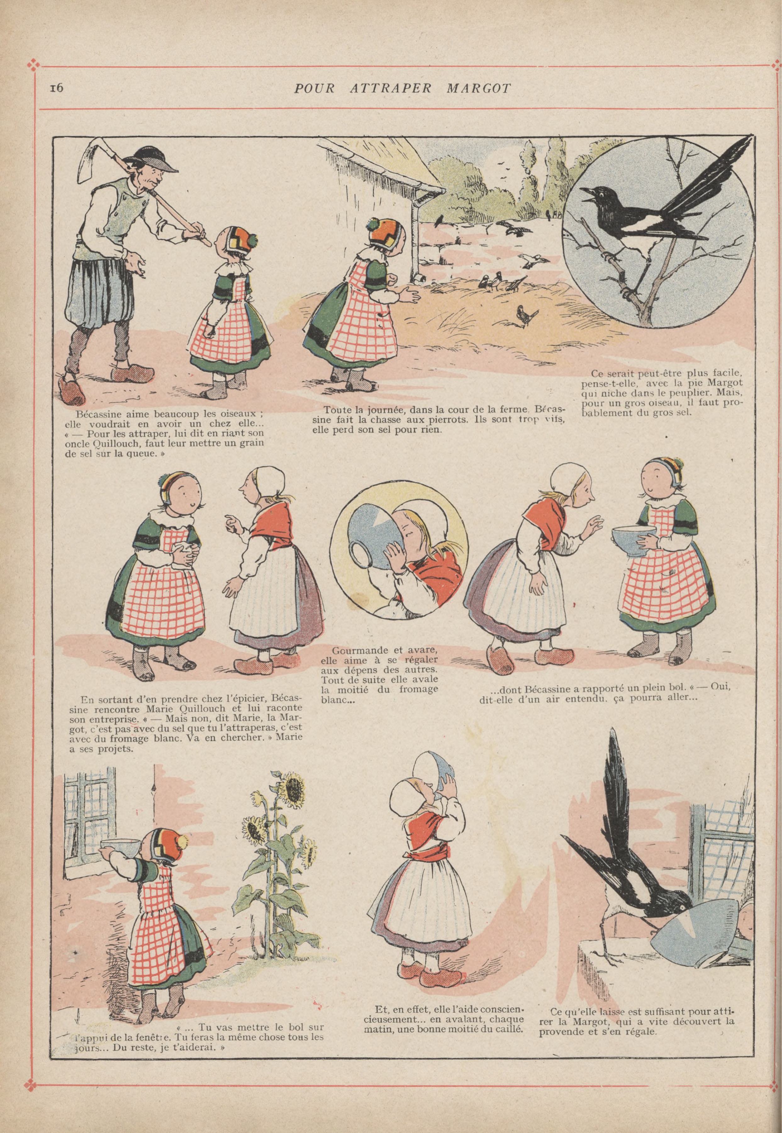 Bécassine – L'Enfance de Bécassine (1913), page 19. Caumery & J.-P. Pinchon. Domaine public.