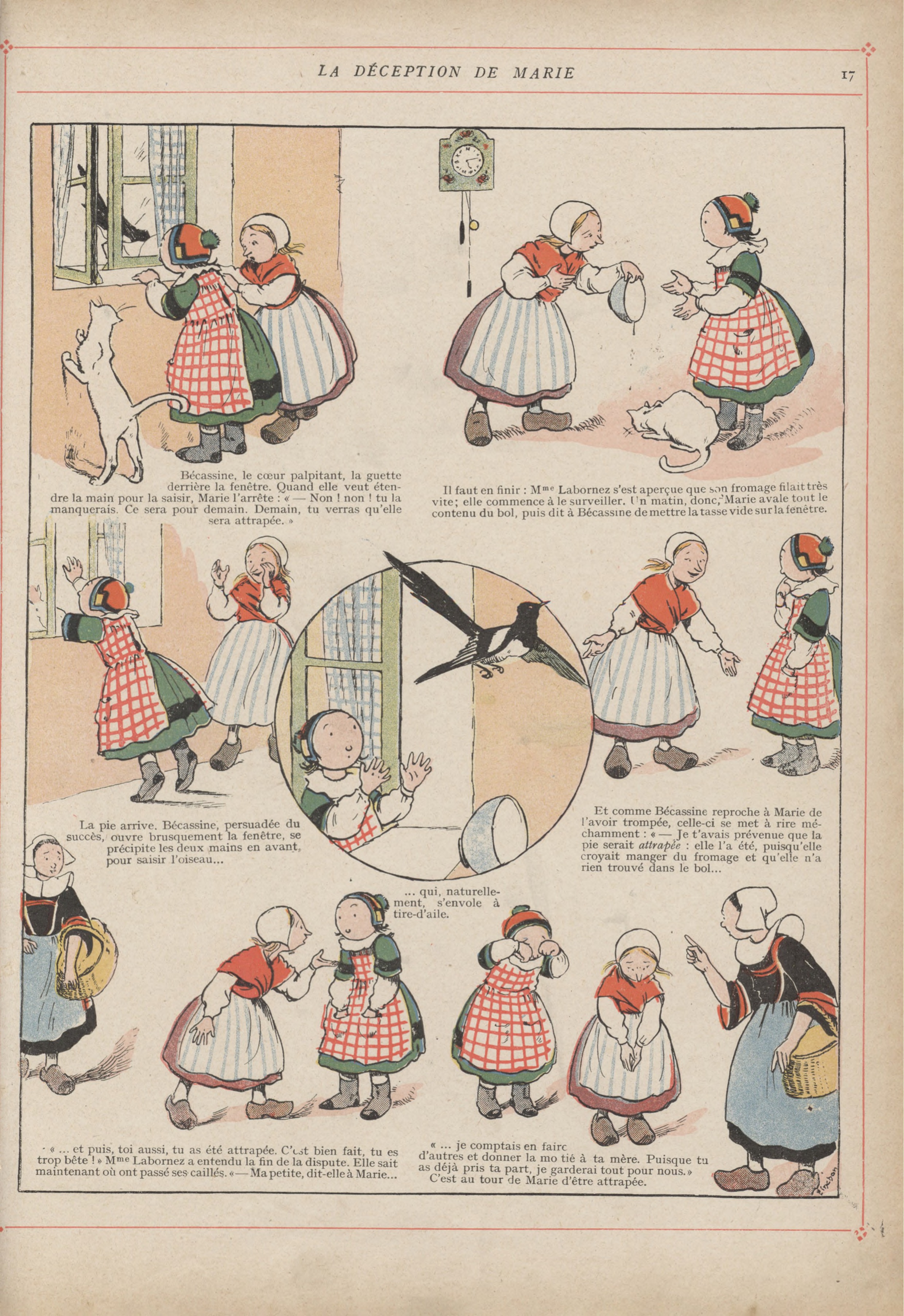 Bécassine – L'Enfance de Bécassine (1913), page 20. Caumery & J.-P. Pinchon. Domaine public.