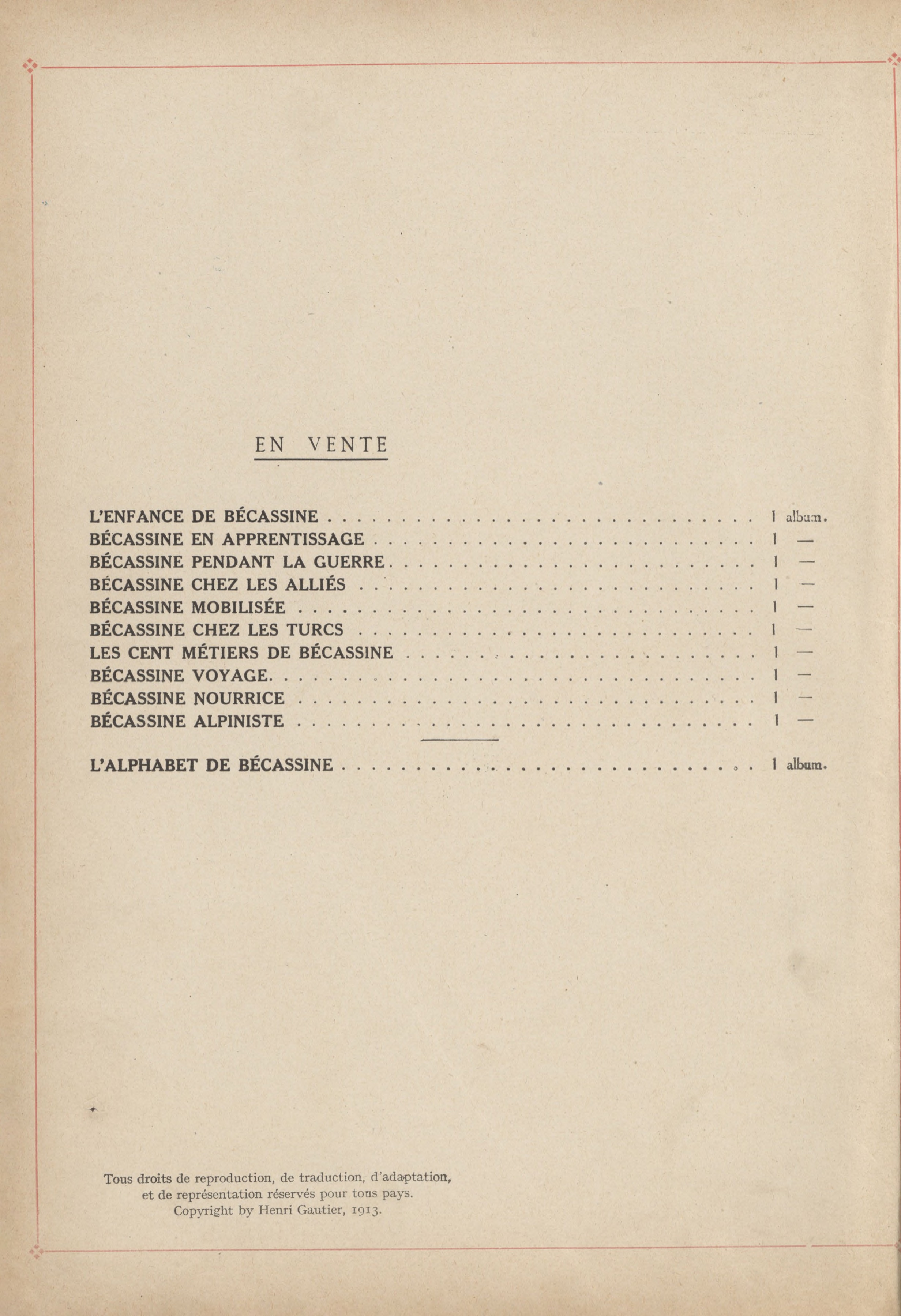 Bécassine – L'Enfance de Bécassine (1913), page 3. Caumery & J.-P. Pinchon. Domaine public.