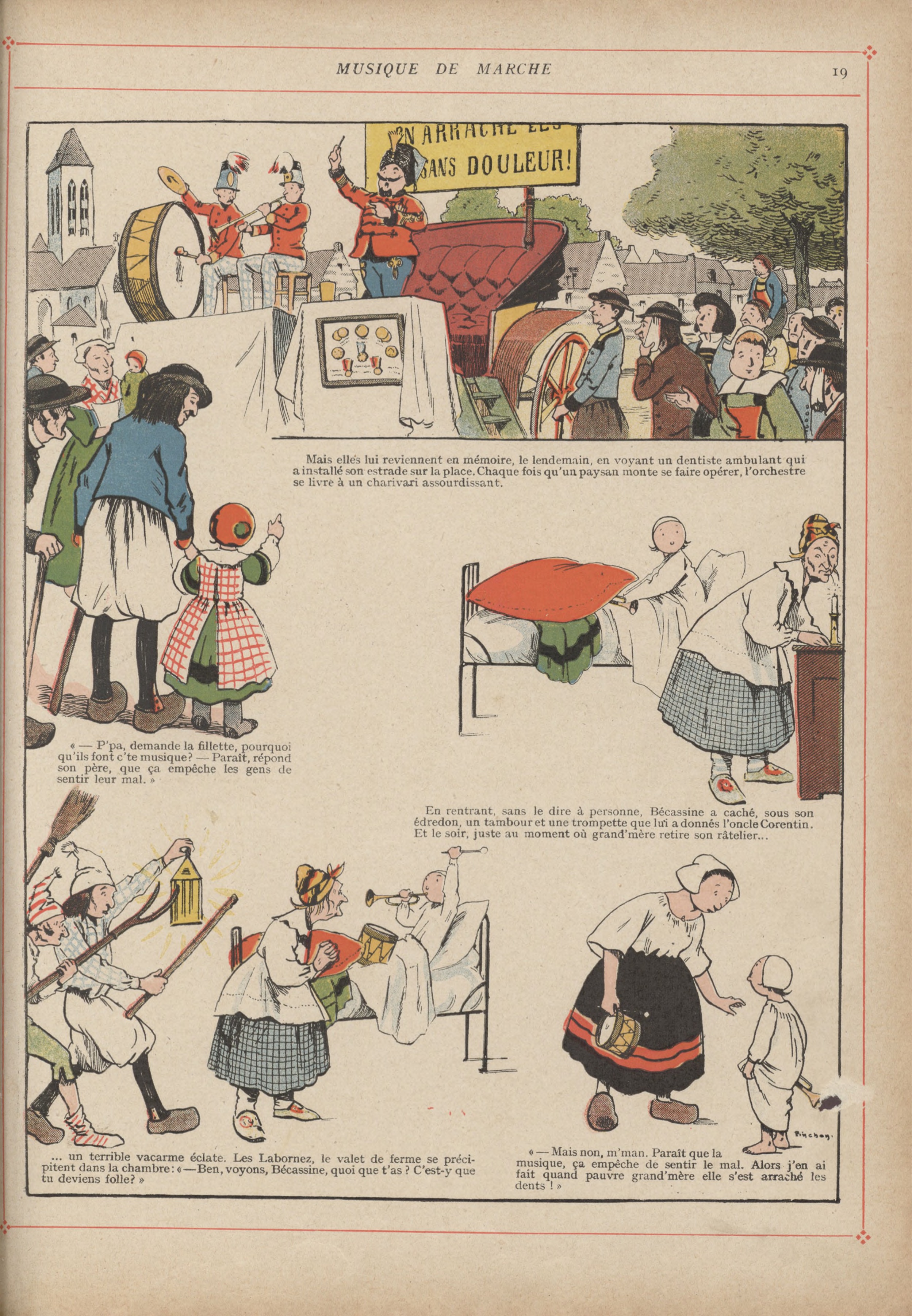 Bécassine – L'Enfance de Bécassine (1913), page 22. Caumery & J.-P. Pinchon. Domaine public.