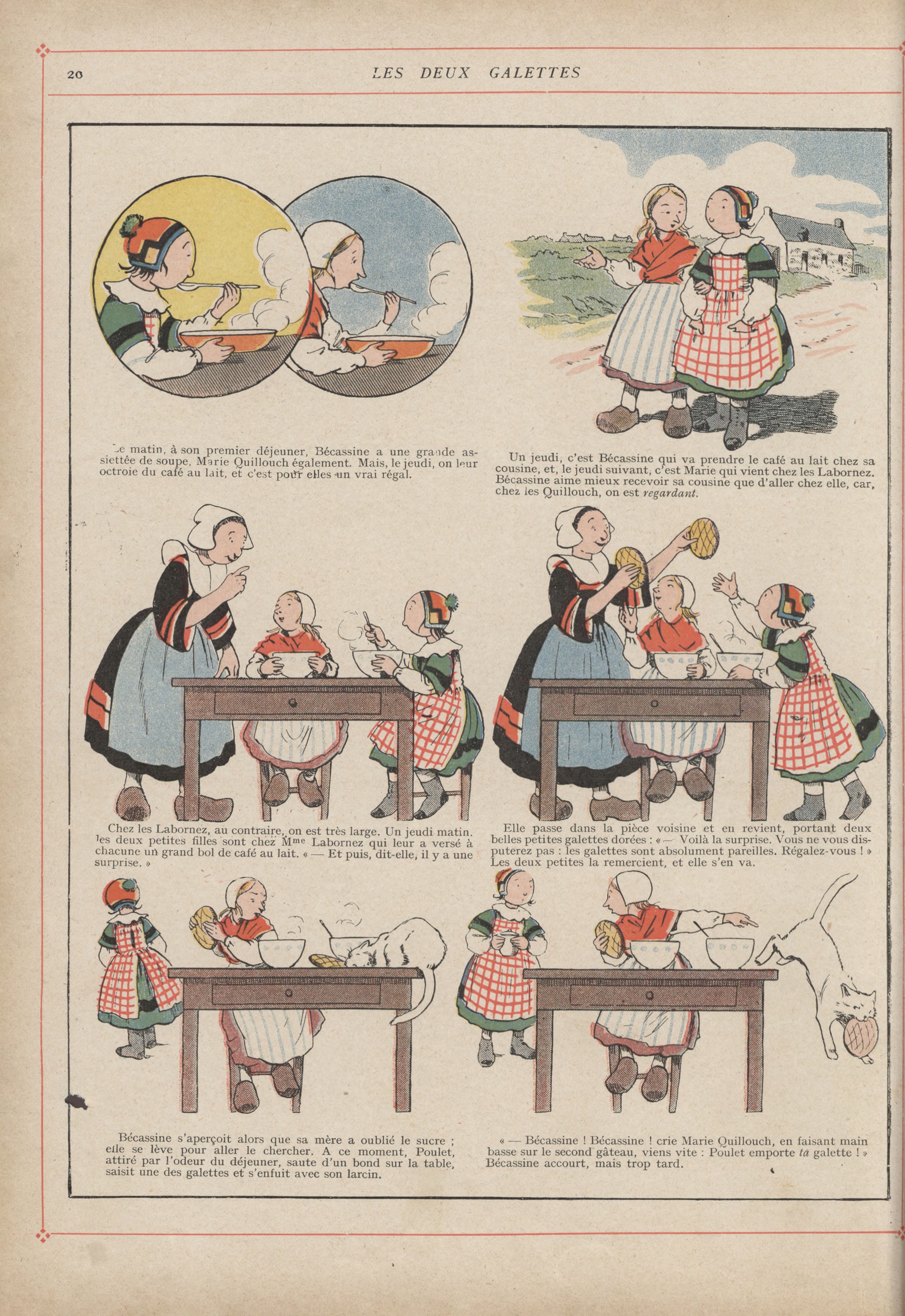 Bécassine – L'Enfance de Bécassine (1913), page 23. Caumery & J.-P. Pinchon. Domaine public.