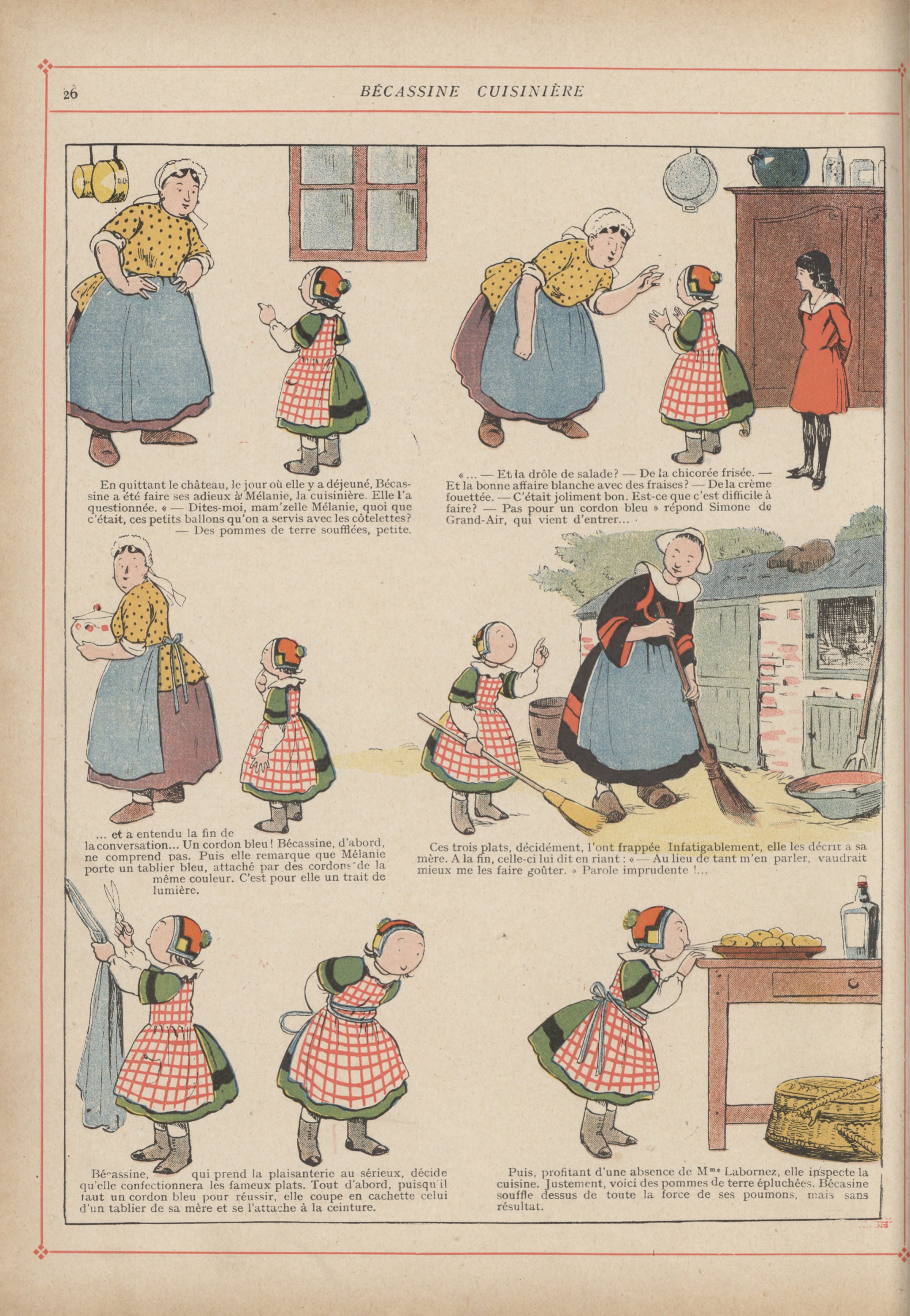 Bécassine – L'Enfance de Bécassine (1913), page 29. Caumery & J.-P. Pinchon. Domaine public.