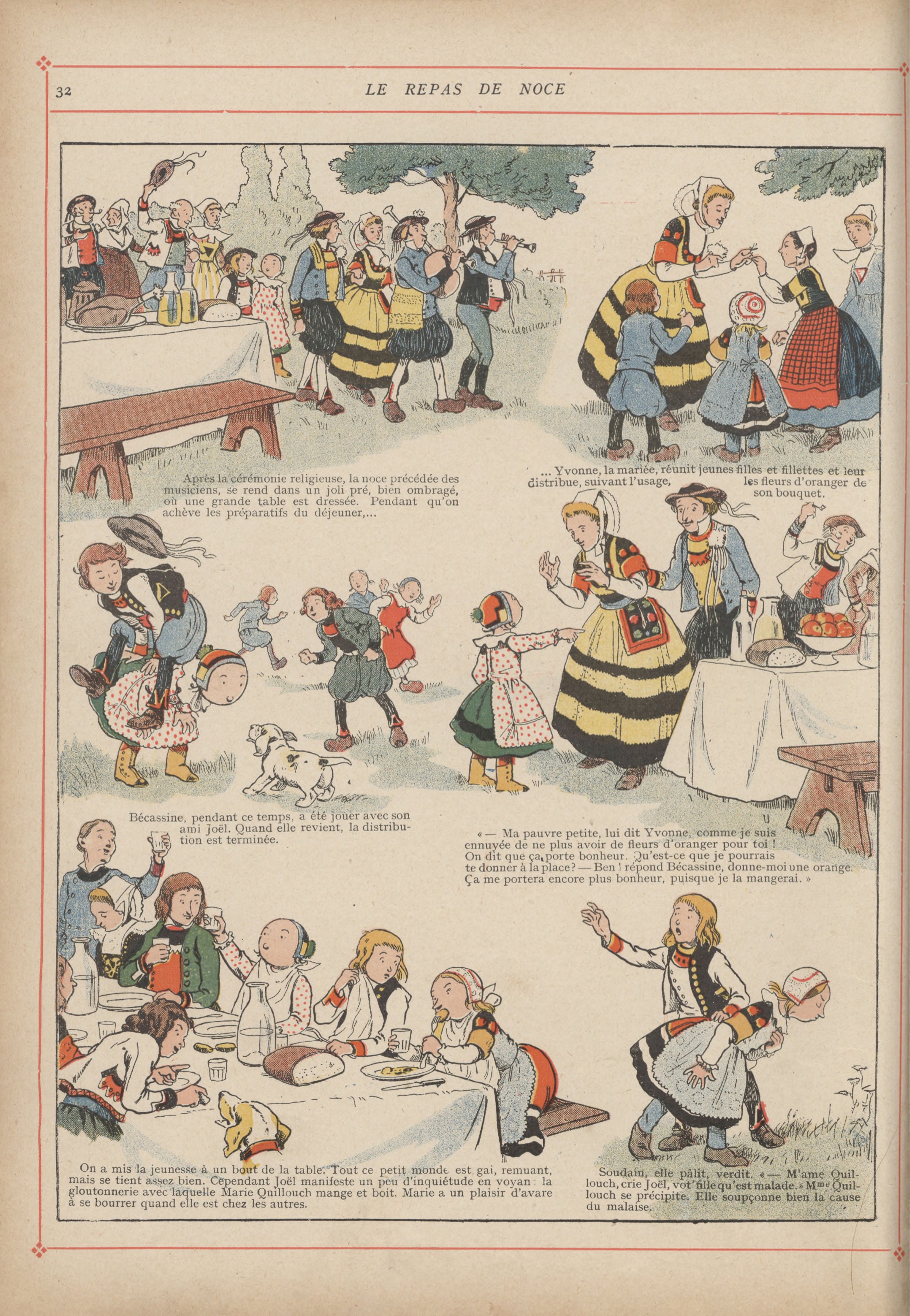 Bécassine – L'Enfance de Bécassine (1913), page 35. Caumery & J.-P. Pinchon. Domaine public.