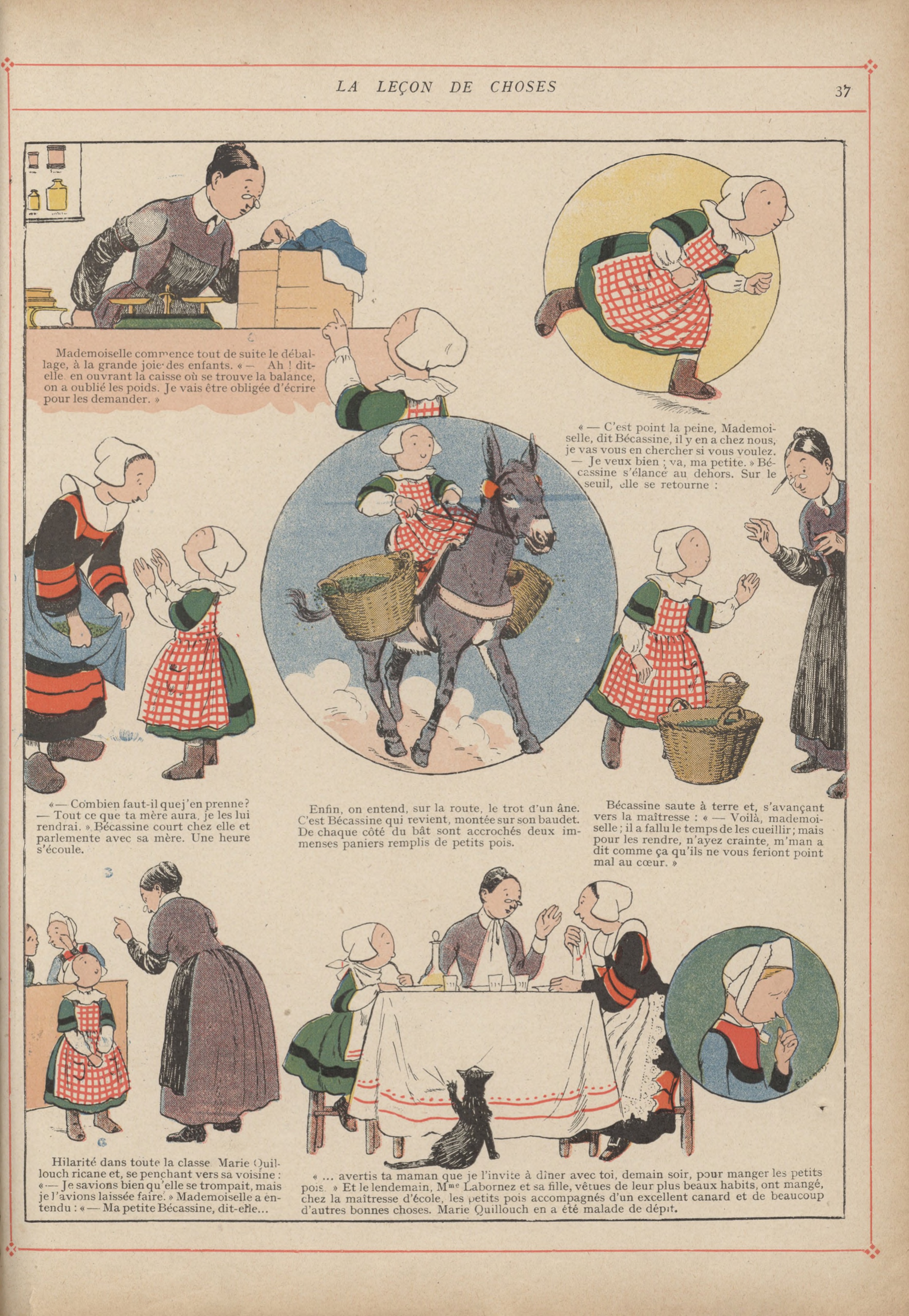 Bécassine – L'Enfance de Bécassine (1913), page 40. Caumery & J.-P. Pinchon. Domaine public.