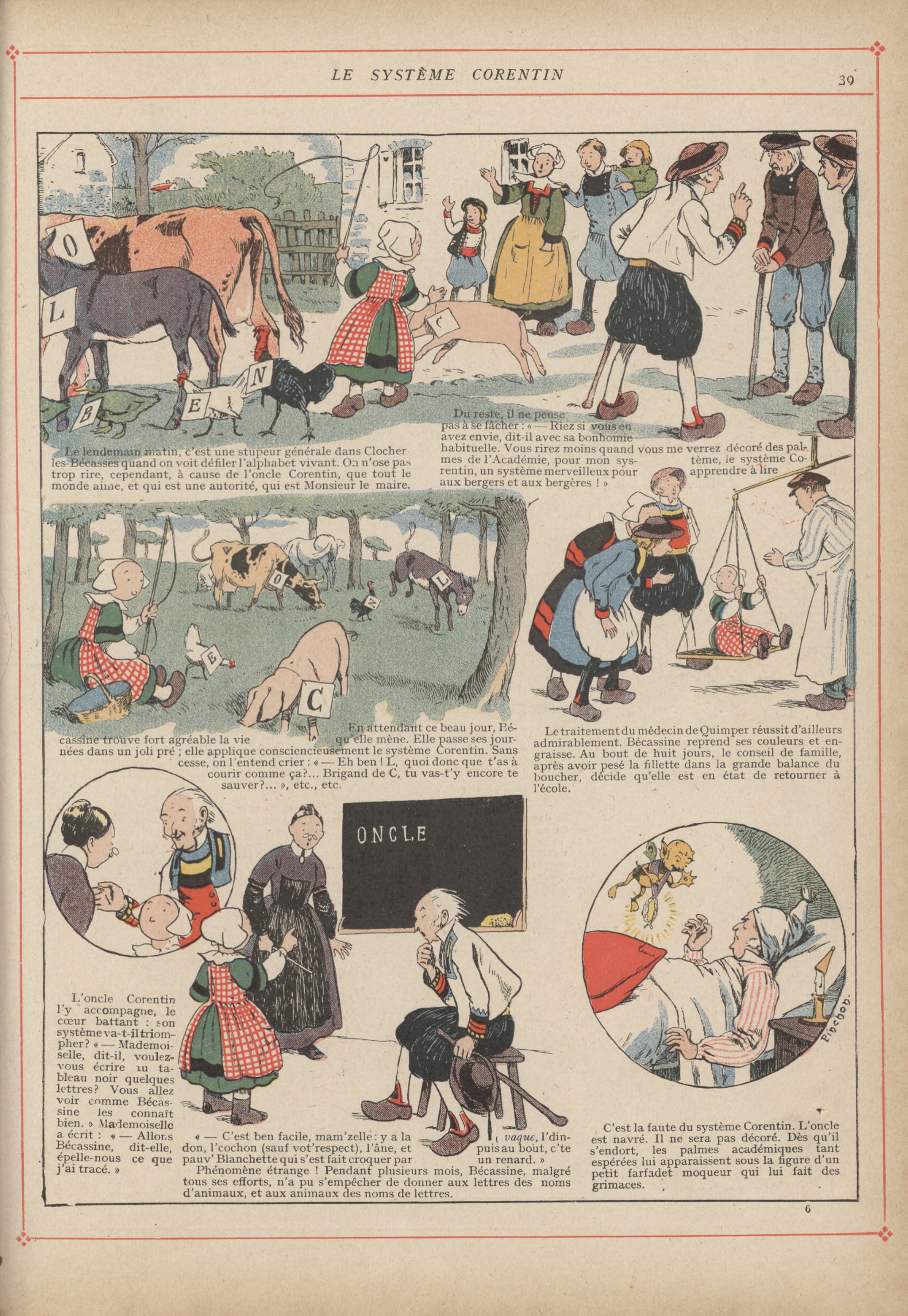 Bécassine – L'Enfance de Bécassine (1913), page 42. Caumery & J.-P. Pinchon. Domaine public.