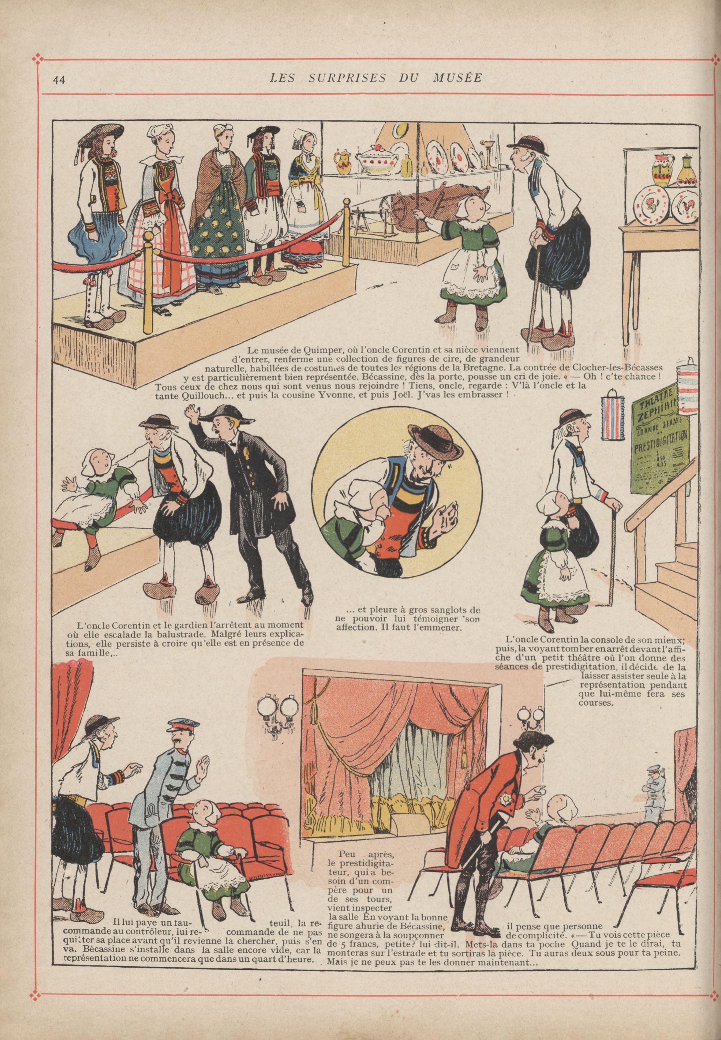 Bécassine – L'Enfance de Bécassine (1913), page 47. Caumery & J.-P. Pinchon. Domaine public.