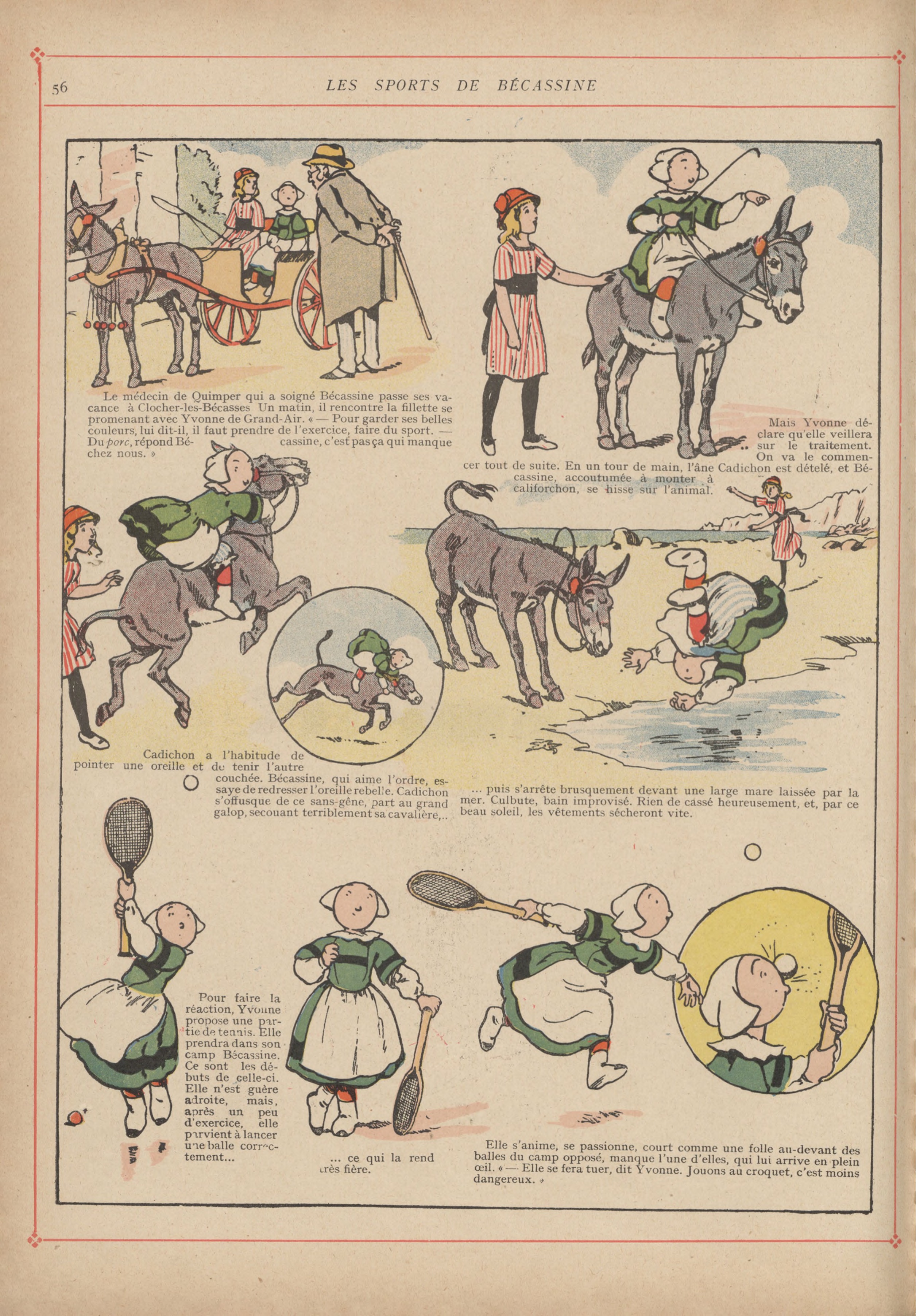 Bécassine – L'Enfance de Bécassine (1913), page 59. Caumery & J.-P. Pinchon. Domaine public.