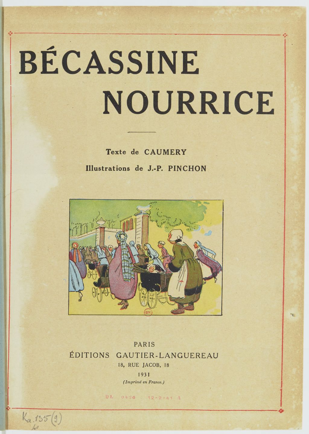 Bécassine – Bécassine nourrice (1922), page 2. Caumery & J.-P. Pinchon. Domaine public. Source gallica.bnf.fr / BnF.