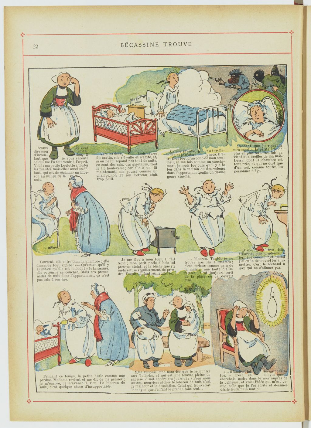 Bécassine – Bécassine nourrice (1922), page 23. Caumery & J.-P. Pinchon. Domaine public. Source gallica.bnf.fr / BnF.