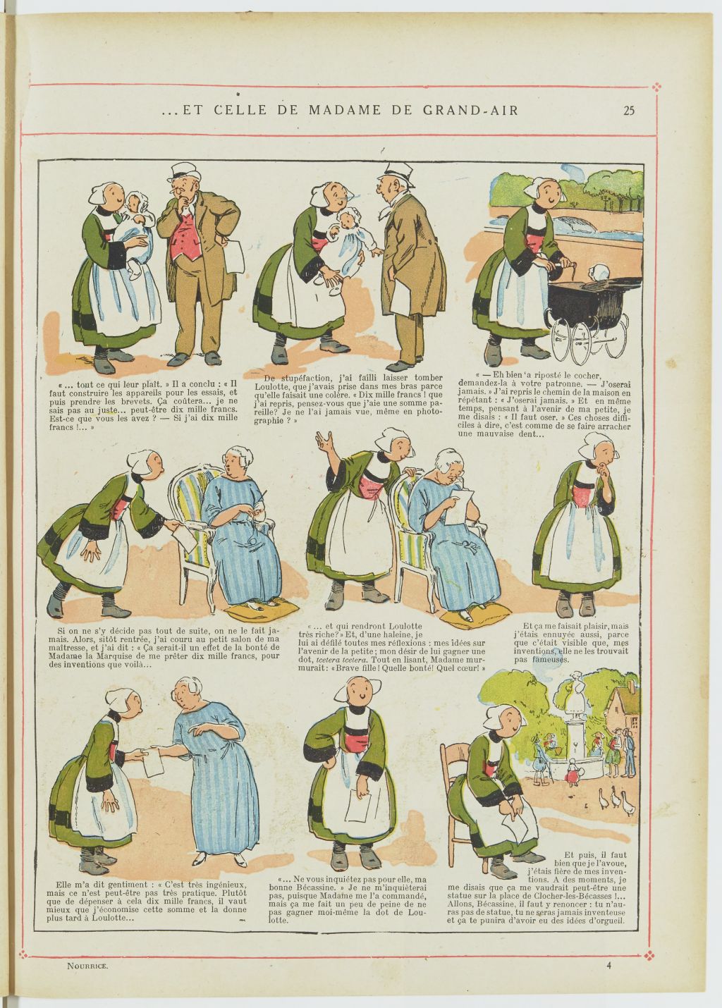 Bécassine – Bécassine nourrice (1922), page 26. Caumery & J.-P. Pinchon. Domaine public. Source gallica.bnf.fr / BnF.