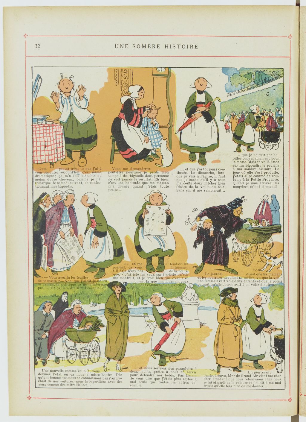 Bécassine – Bécassine nourrice (1922), page 33. Caumery & J.-P. Pinchon. Domaine public. Source gallica.bnf.fr / BnF.
