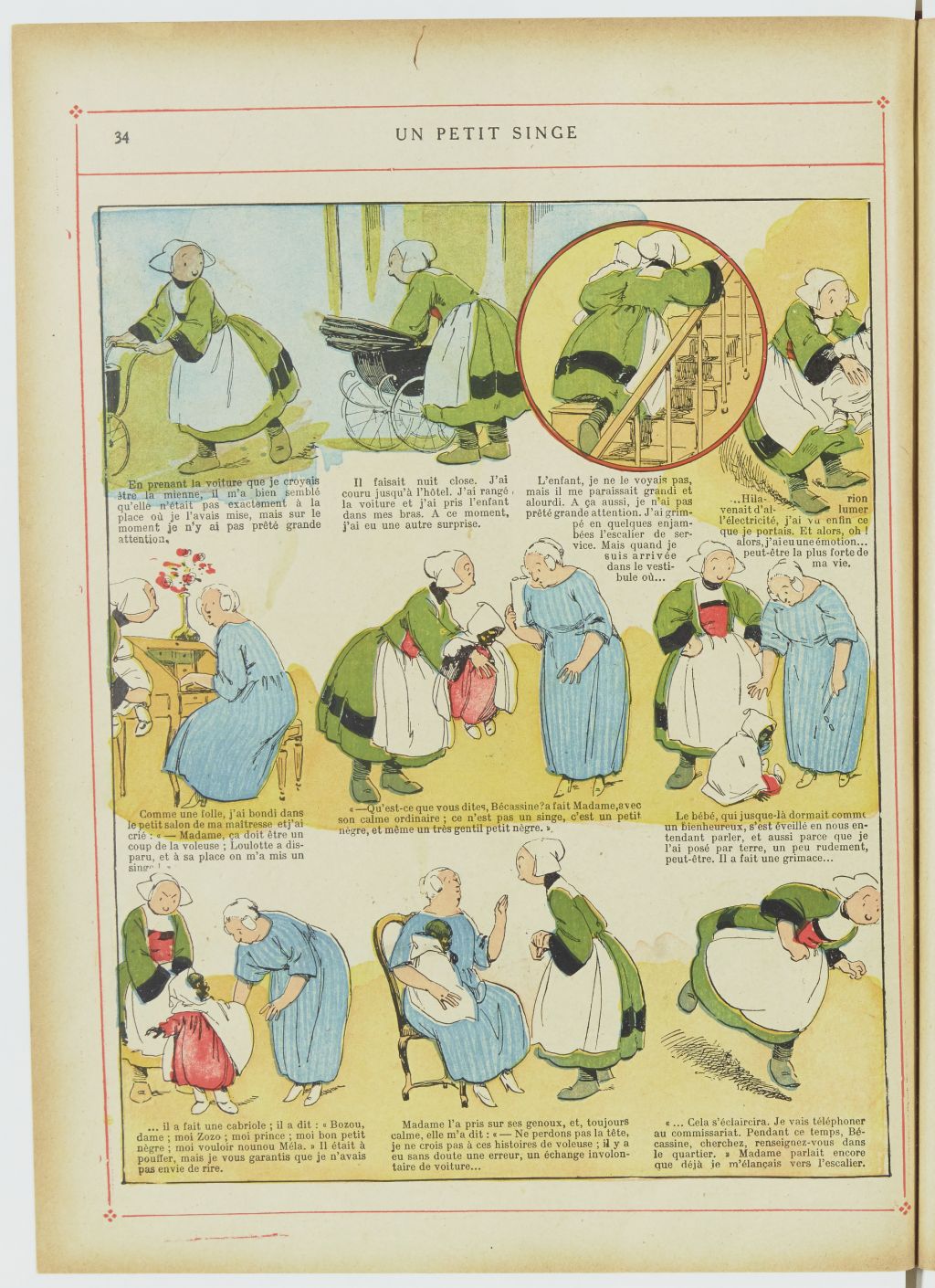 Bécassine – Bécassine nourrice (1922), page 35. Caumery & J.-P. Pinchon. Domaine public. Source gallica.bnf.fr / BnF.
