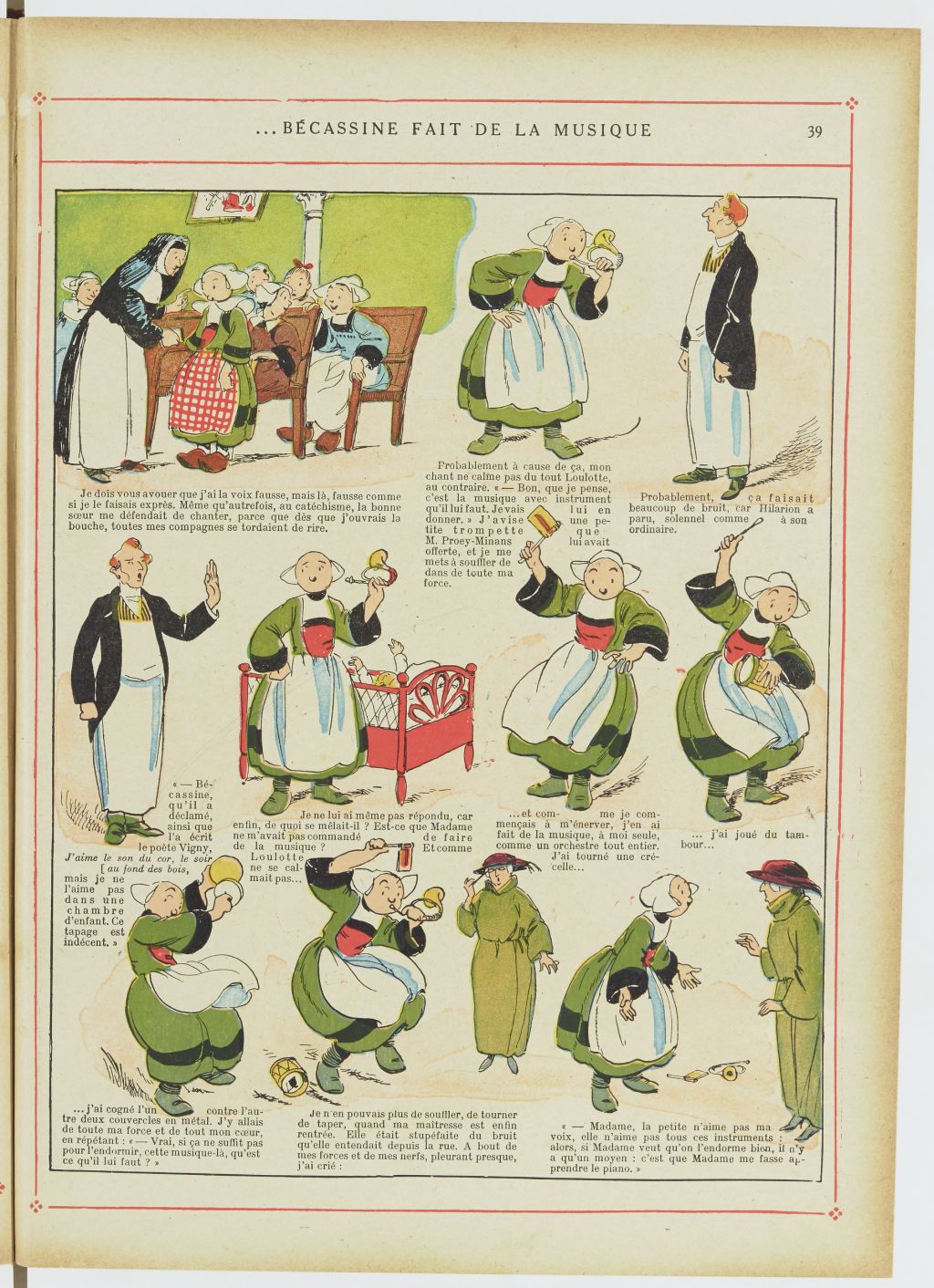 Bécassine – Bécassine nourrice (1922), page 40. Caumery & J.-P. Pinchon. Domaine public. Source gallica.bnf.fr / BnF.