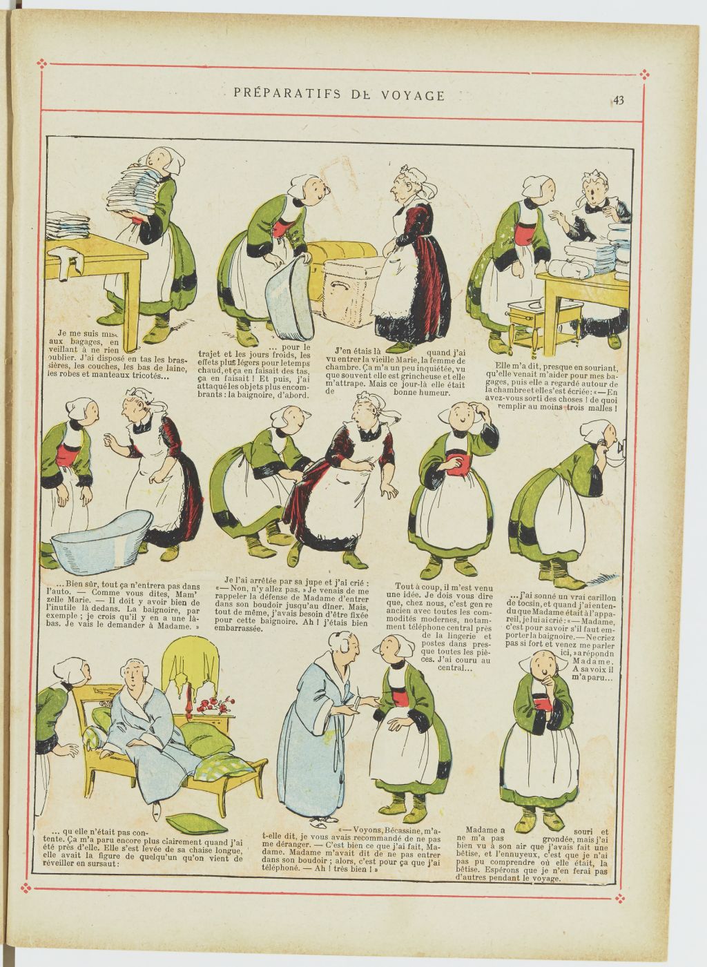 Bécassine – Bécassine nourrice (1922), page 44. Caumery & J.-P. Pinchon. Domaine public. Source gallica.bnf.fr / BnF.