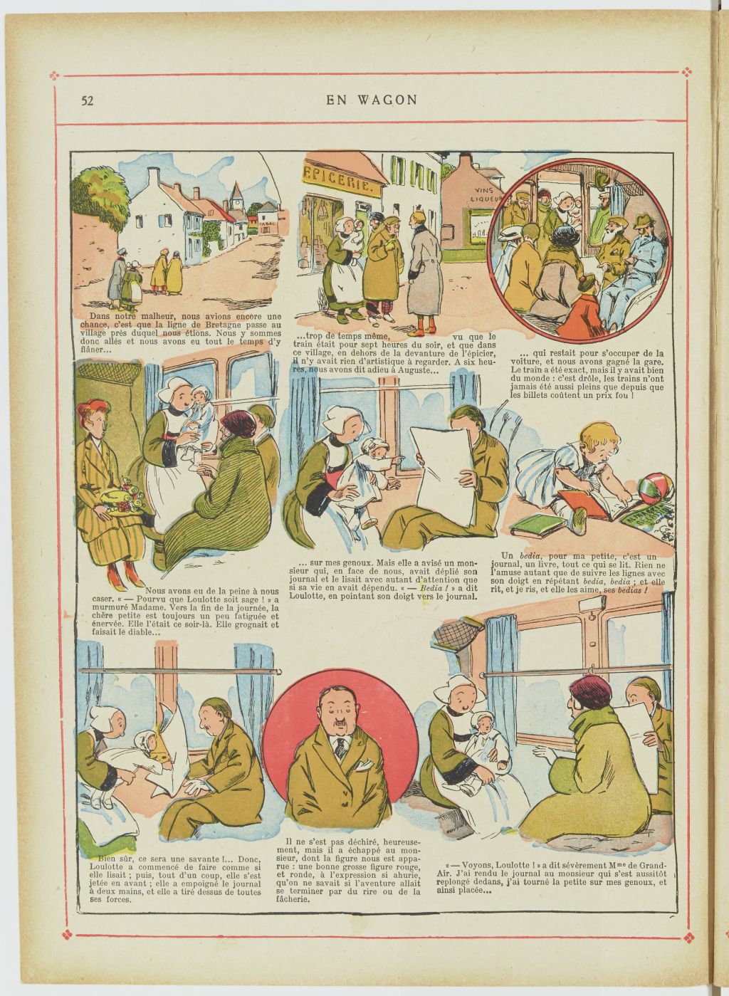 Bécassine – Bécassine nourrice (1922), page 53. Caumery & J.-P. Pinchon. Domaine public. Source gallica.bnf.fr / BnF.