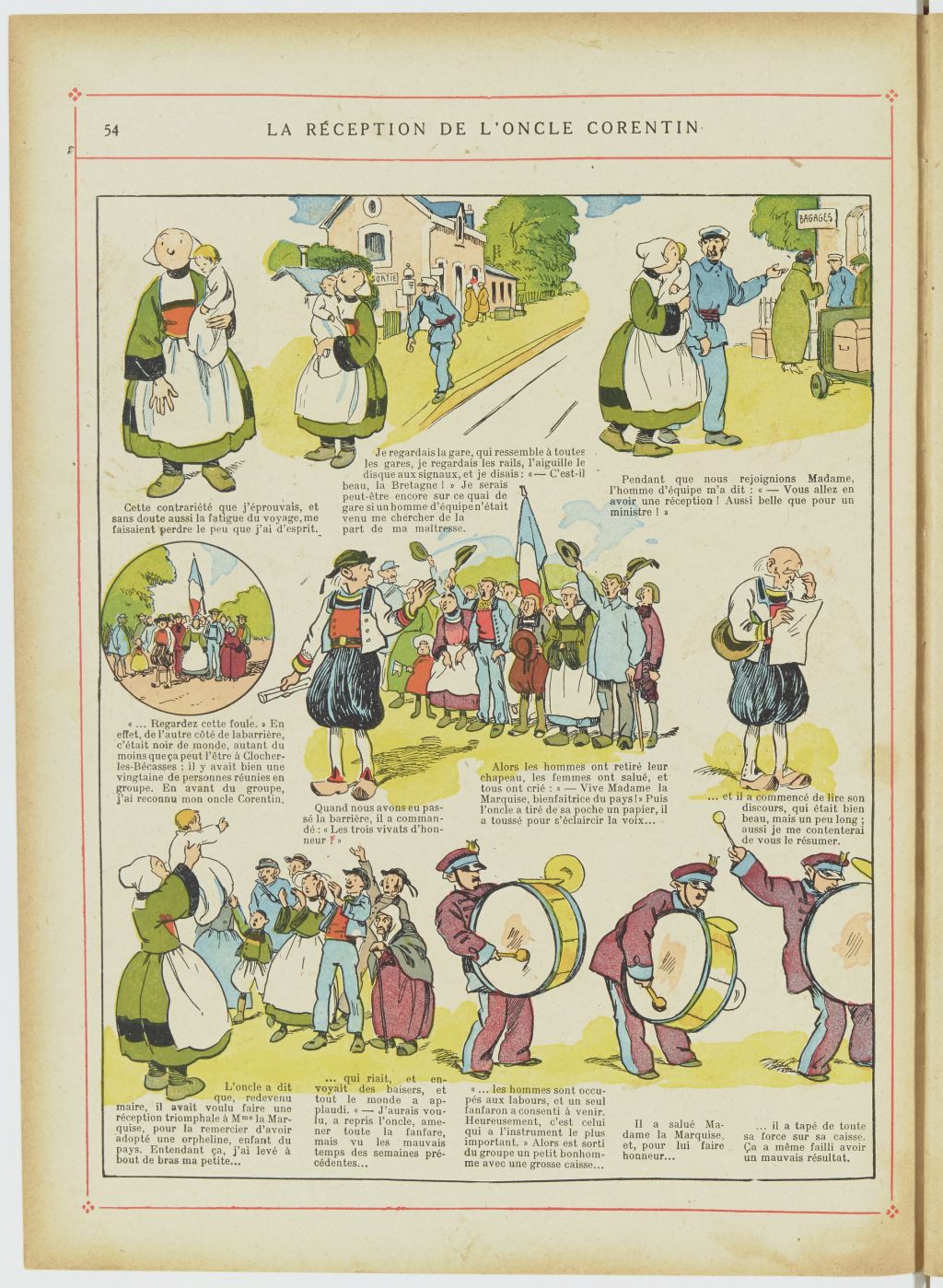 Bécassine – Bécassine nourrice (1922), page 55. Caumery & J.-P. Pinchon. Domaine public. Source gallica.bnf.fr / BnF.