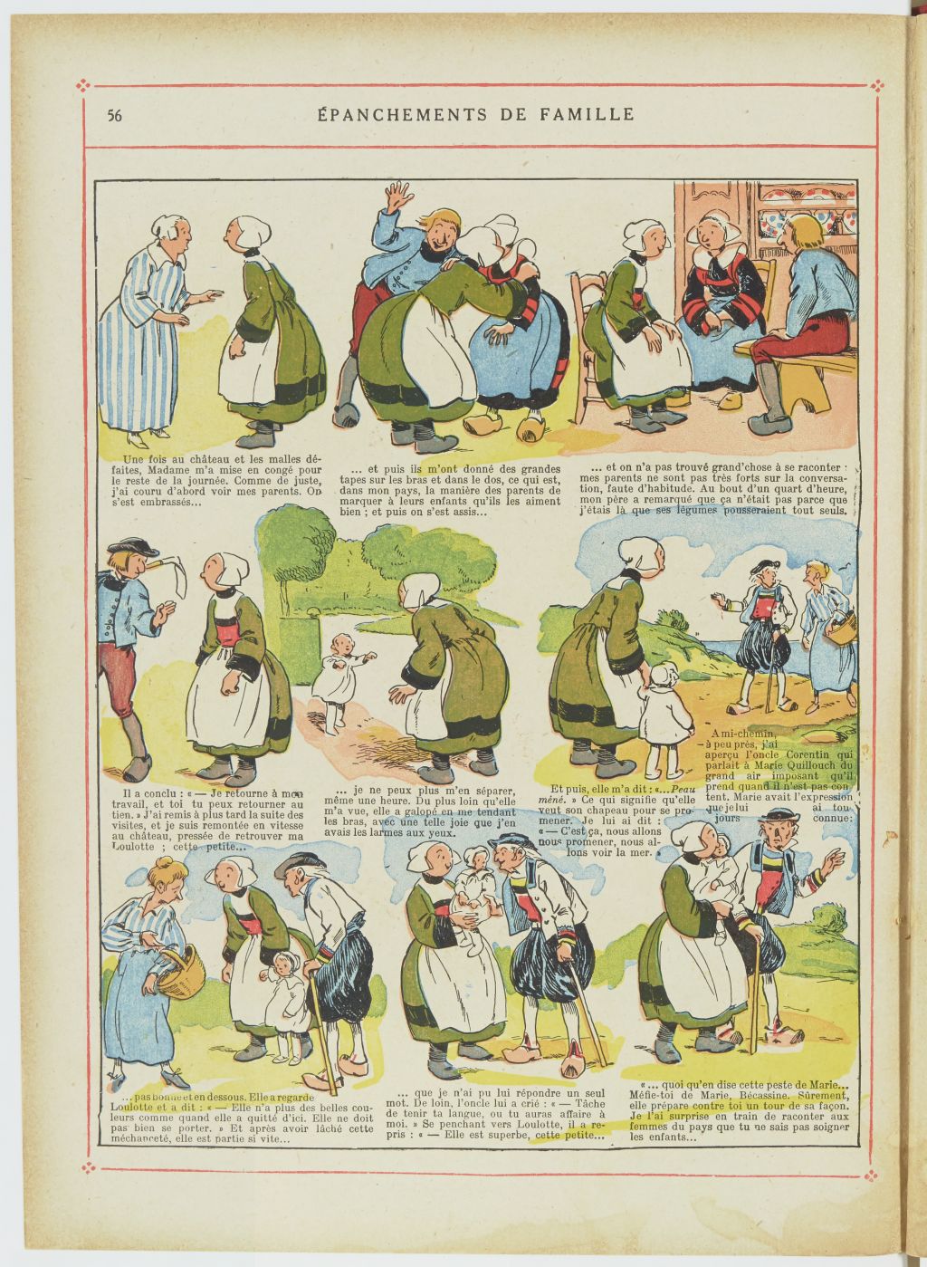Bécassine – Bécassine nourrice (1922), page 57. Caumery & J.-P. Pinchon. Domaine public. Source gallica.bnf.fr / BnF.
