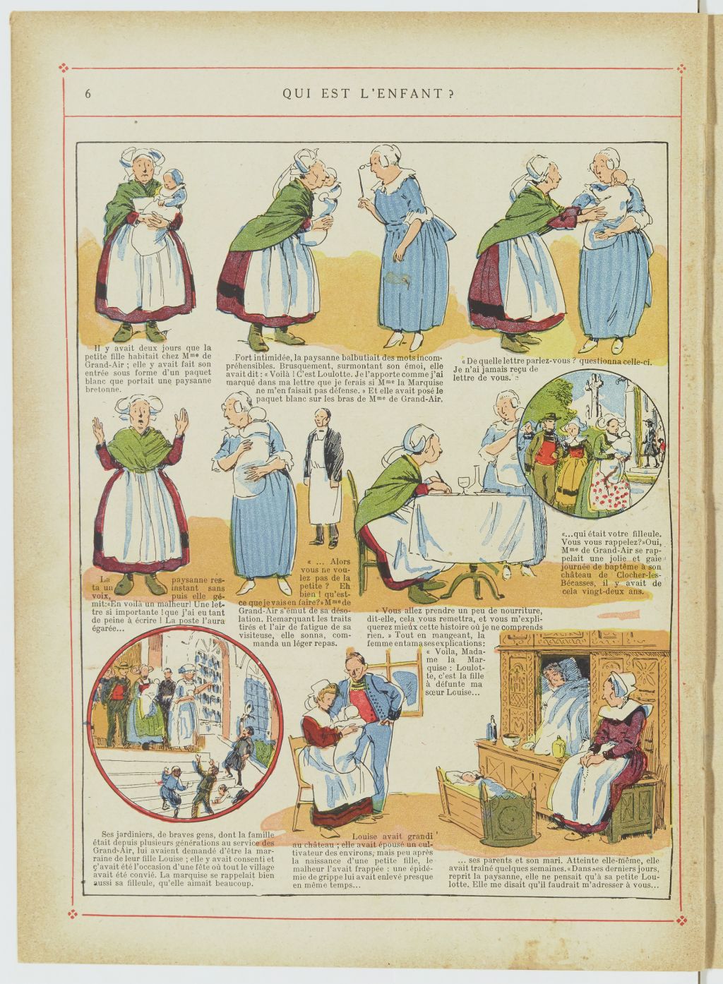 Bécassine – Bécassine nourrice (1922), page 7. Caumery & J.-P. Pinchon. Domaine public. Source gallica.bnf.fr / BnF.