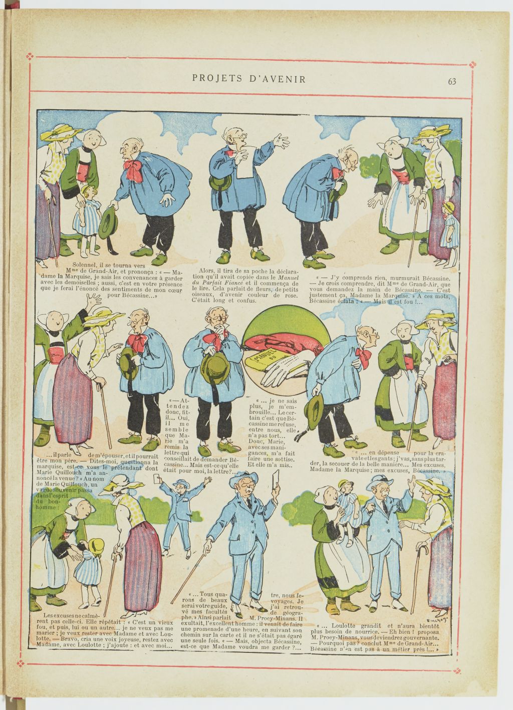 Bécassine – Bécassine nourrice (1922), page 64. Caumery & J.-P. Pinchon. Domaine public. Source gallica.bnf.fr / BnF.