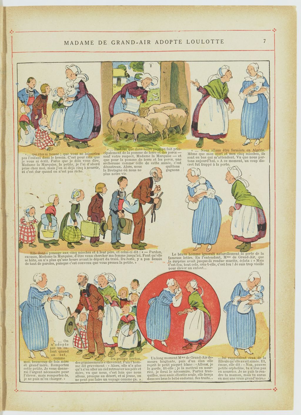 Bécassine – Bécassine nourrice (1922), page 8. Caumery & J.-P. Pinchon. Domaine public. Source gallica.bnf.fr / BnF.