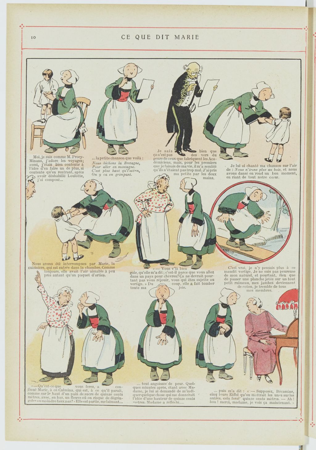 Bécassine – Bécassine alpiniste (1923), page 11. Caumery & J.-P. Pinchon. Domaine public. Source gallica.bnf.fr / BnF.