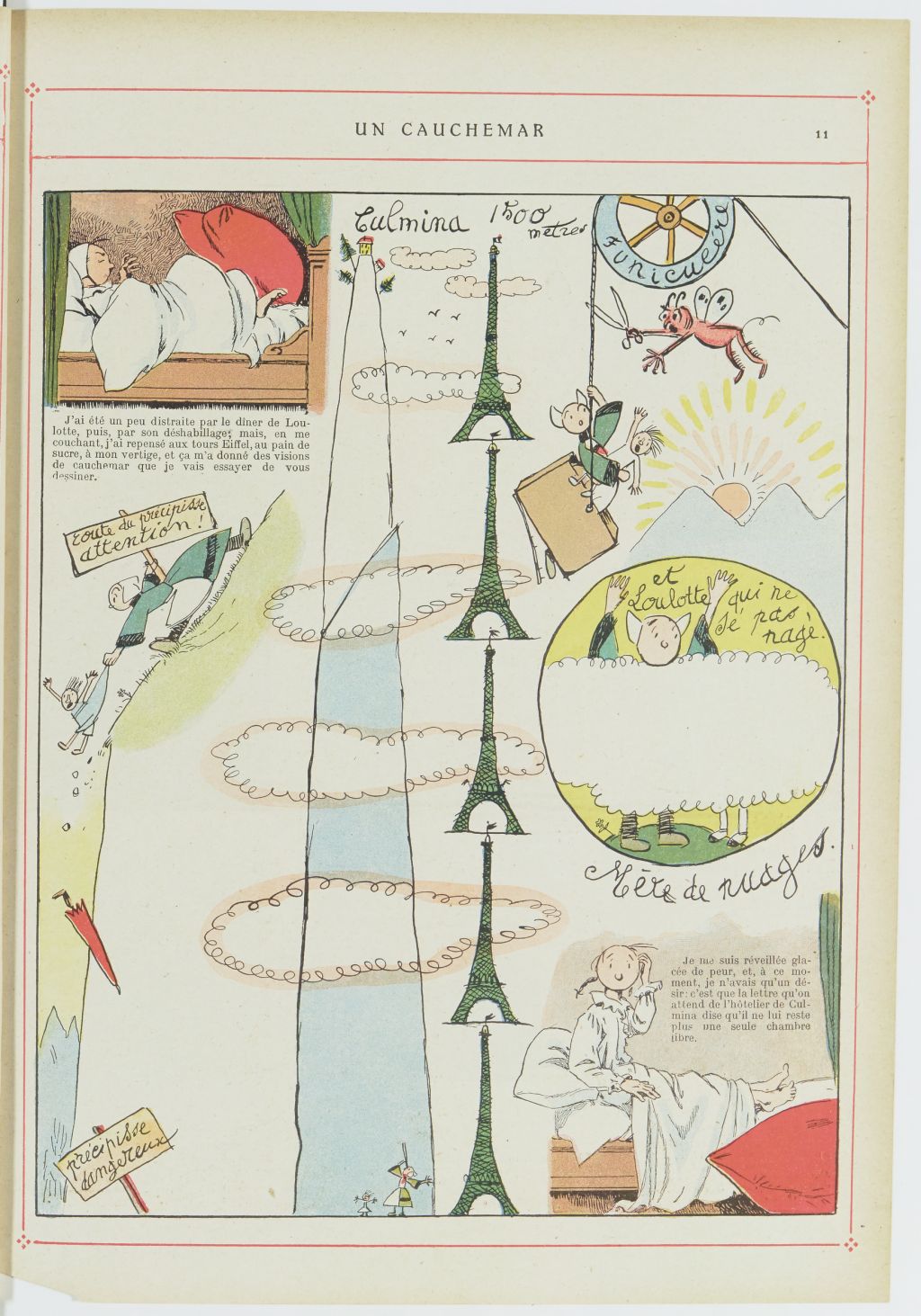 Bécassine – Bécassine alpiniste (1923), page 12. Caumery & J.-P. Pinchon. Domaine public. Source gallica.bnf.fr / BnF.