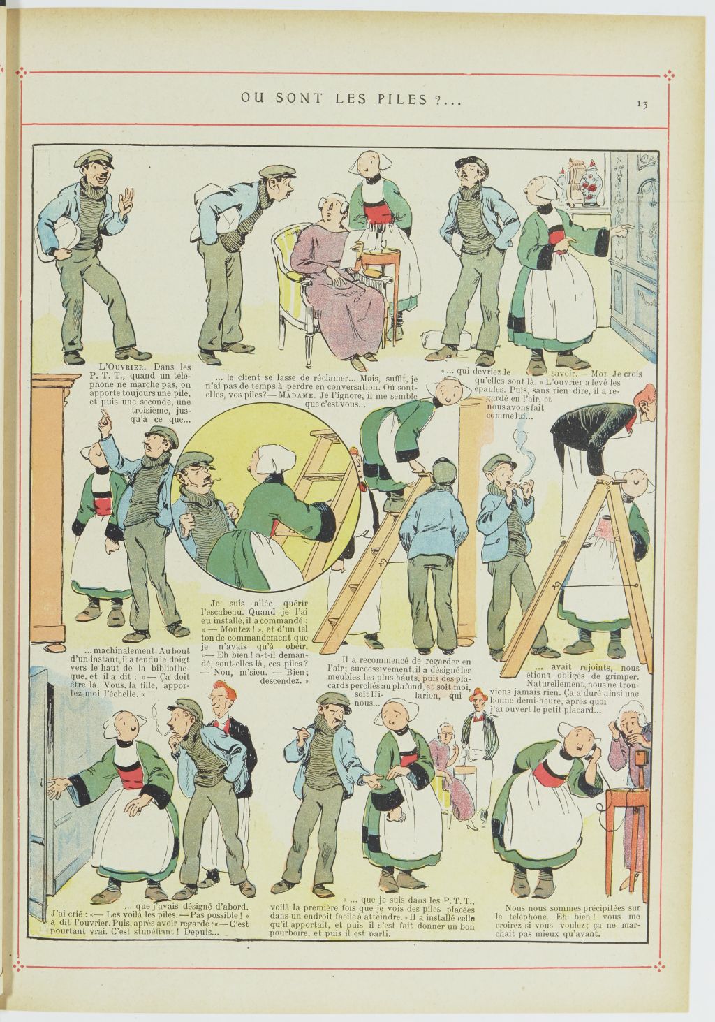 Bécassine – Bécassine alpiniste (1923), page 14. Caumery & J.-P. Pinchon. Domaine public. Source gallica.bnf.fr / BnF.