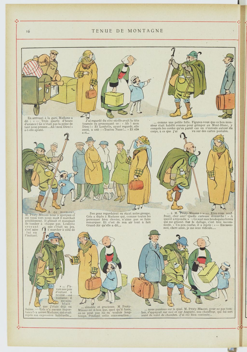 Bécassine – Bécassine alpiniste (1923), page 17. Caumery & J.-P. Pinchon. Domaine public. Source gallica.bnf.fr / BnF.