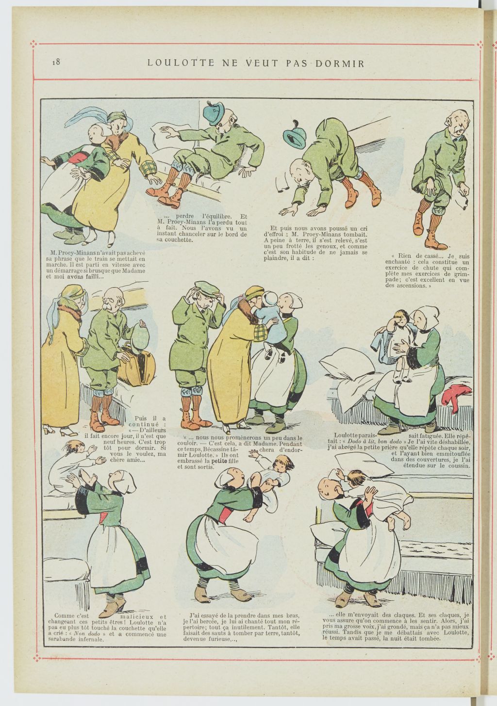Bécassine – Bécassine alpiniste (1923), page 19. Caumery & J.-P. Pinchon. Domaine public. Source gallica.bnf.fr / BnF.