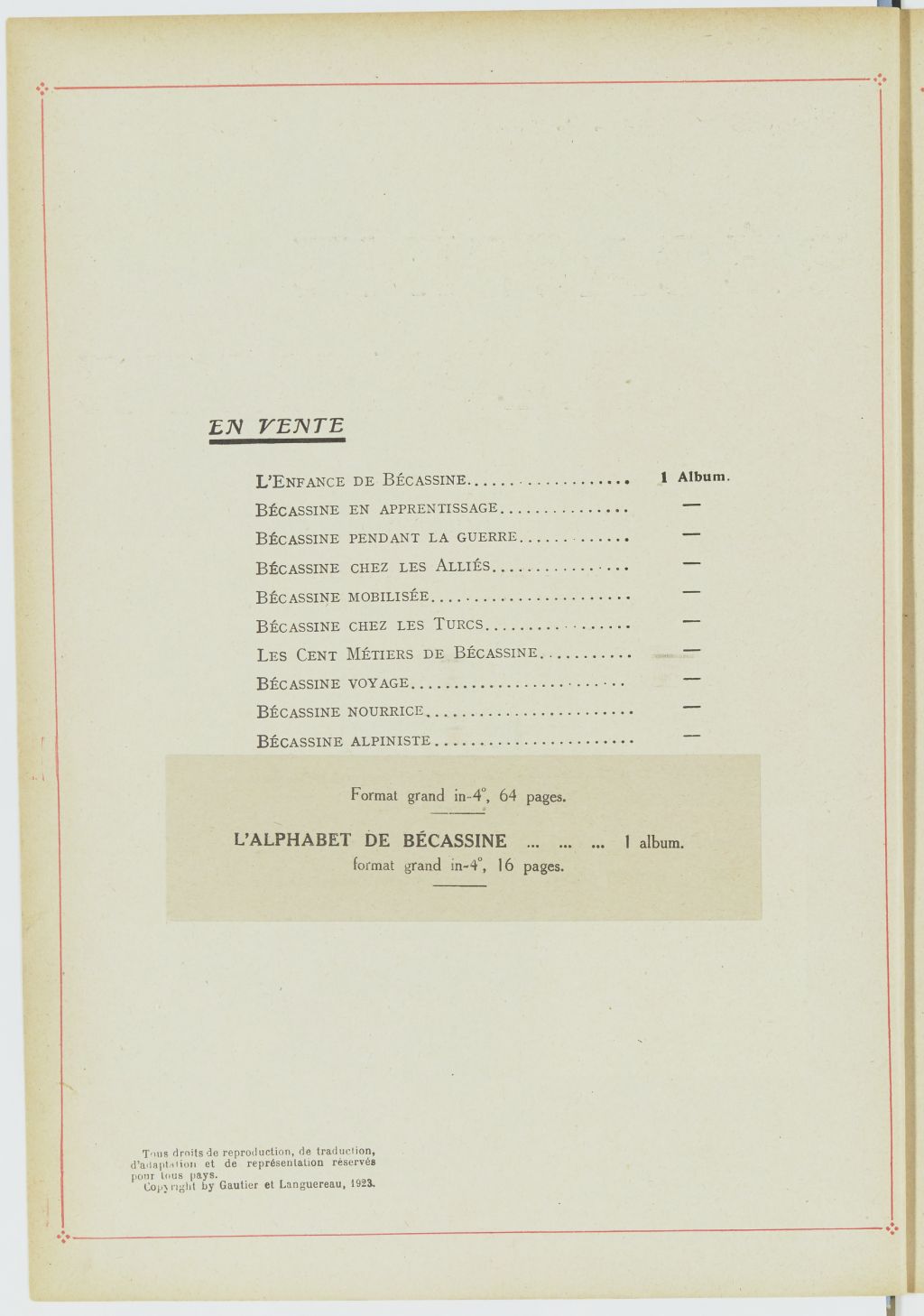 Bécassine – Bécassine alpiniste (1923), page 3. Caumery & J.-P. Pinchon. Domaine public. Source gallica.bnf.fr / BnF.