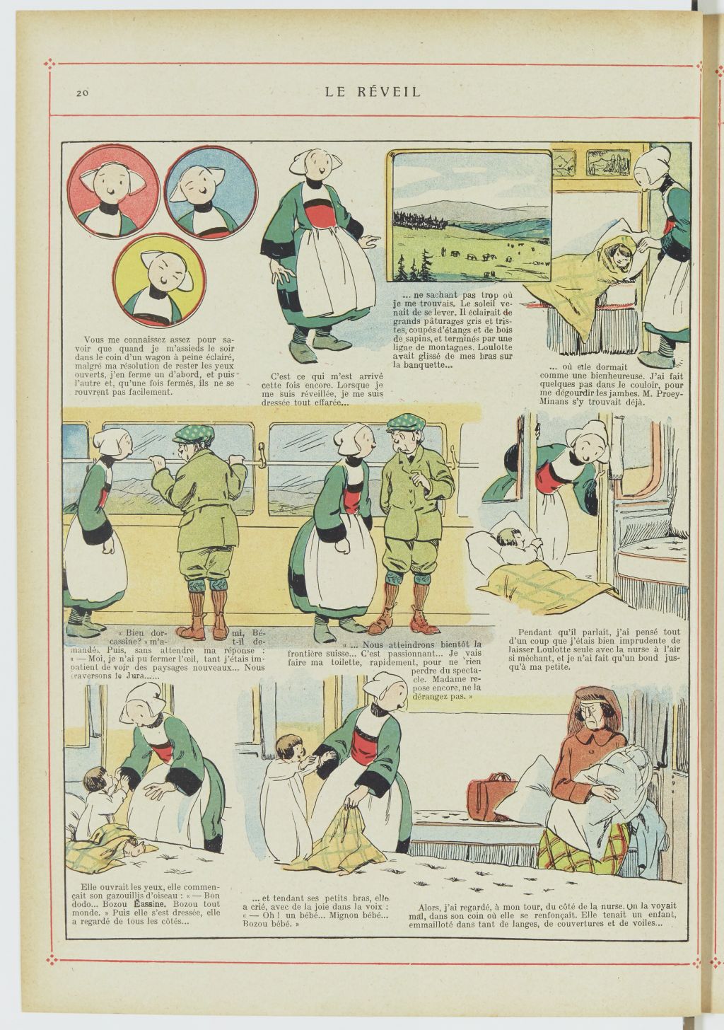 Bécassine – Bécassine alpiniste (1923), page 21. Caumery & J.-P. Pinchon. Domaine public. Source gallica.bnf.fr / BnF.