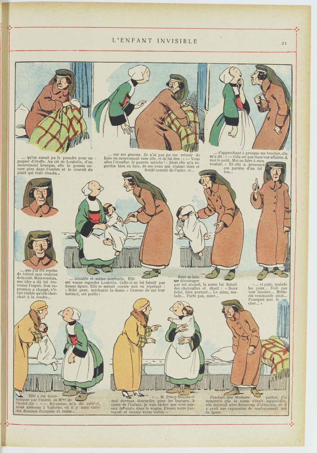 Bécassine – Bécassine alpiniste (1923), page 22. Caumery & J.-P. Pinchon. Domaine public. Source gallica.bnf.fr / BnF.
