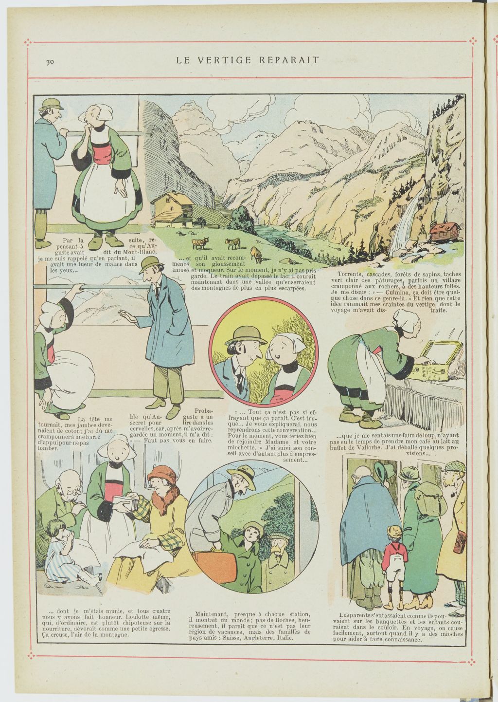Bécassine – Bécassine alpiniste (1923), page 31. Caumery & J.-P. Pinchon. Domaine public. Source gallica.bnf.fr / BnF.