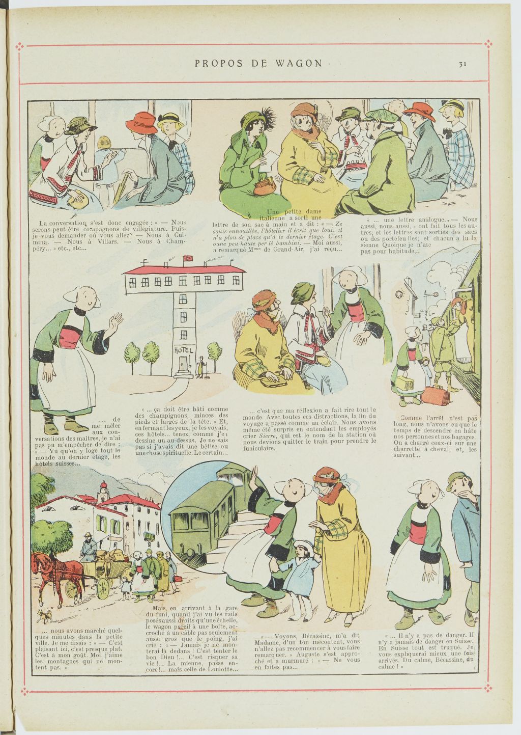 Bécassine – Bécassine alpiniste (1923), page 32. Caumery & J.-P. Pinchon. Domaine public. Source gallica.bnf.fr / BnF.
