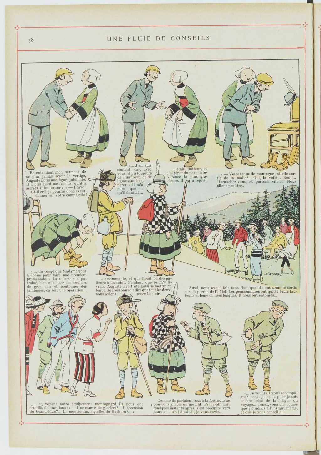 Bécassine – Bécassine alpiniste (1923), page 39. Caumery & J.-P. Pinchon. Domaine public. Source gallica.bnf.fr / BnF.