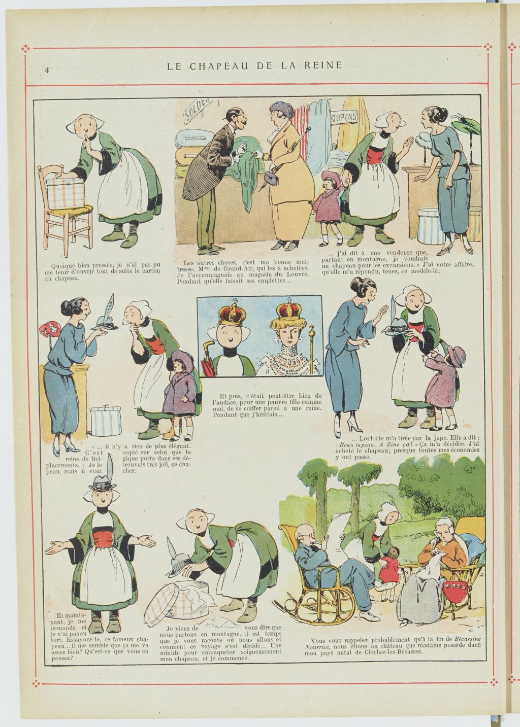 Bécassine – Bécassine alpiniste (1923), page 5. Caumery & J.-P. Pinchon. Domaine public. Source gallica.bnf.fr / BnF.
