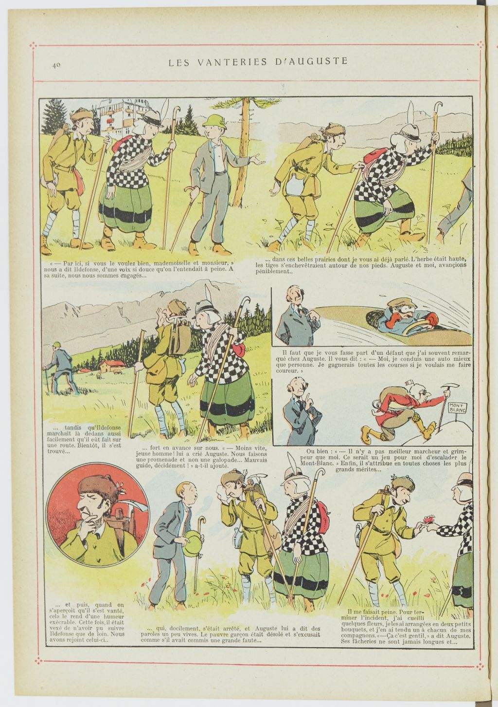 Bécassine – Bécassine alpiniste (1923), page 41. Caumery & J.-P. Pinchon. Domaine public. Source gallica.bnf.fr / BnF.