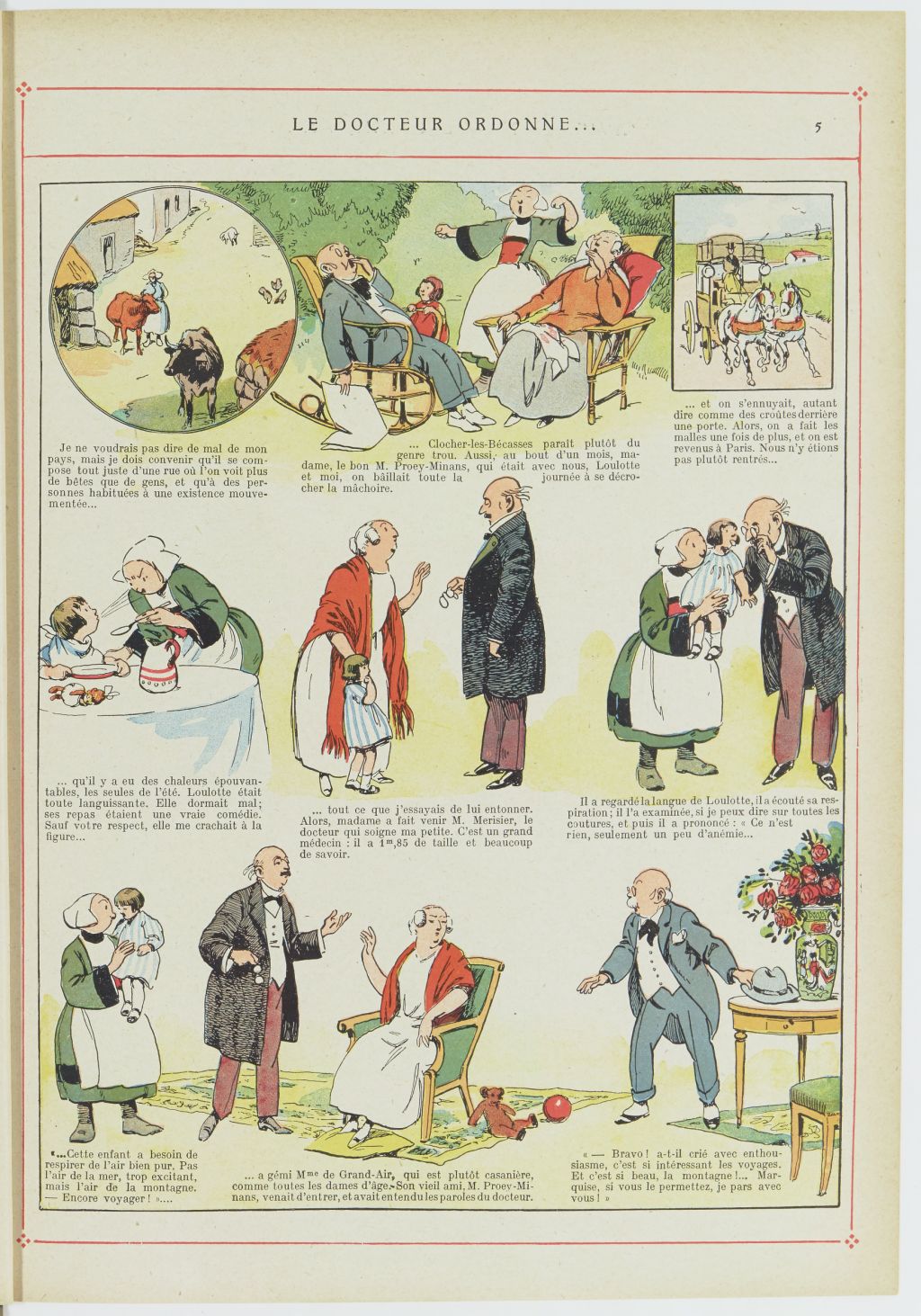 Bécassine – Bécassine alpiniste (1923), page 6. Caumery & J.-P. Pinchon. Domaine public. Source gallica.bnf.fr / BnF.