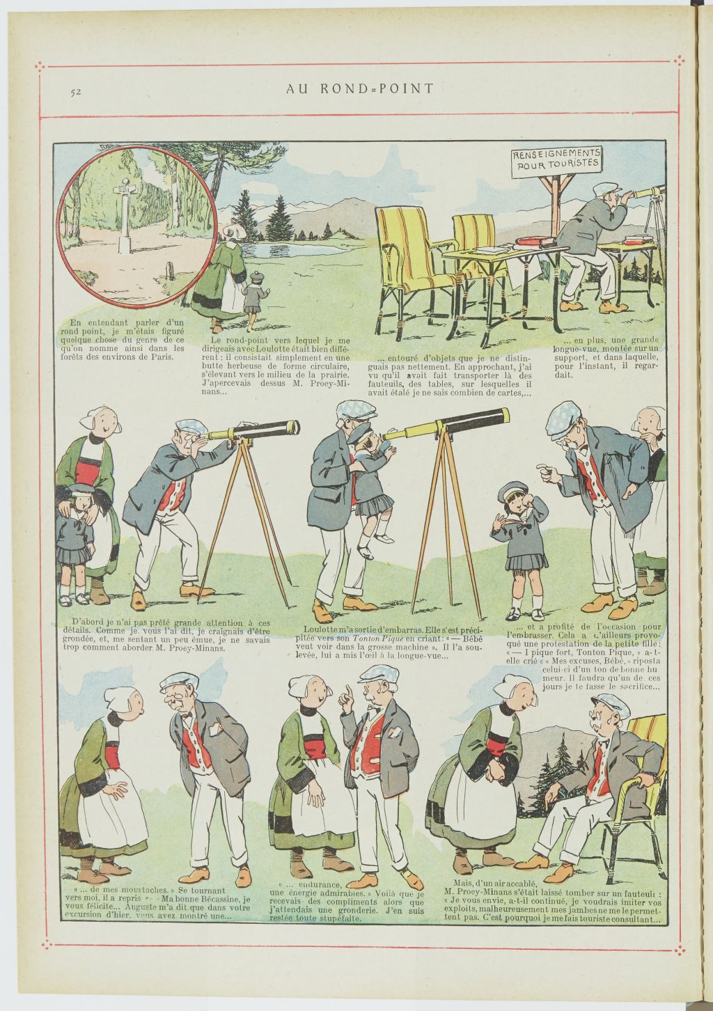 Bécassine – Bécassine alpiniste (1923), page 53. Caumery & J.-P. Pinchon. Domaine public. Source gallica.bnf.fr / BnF.