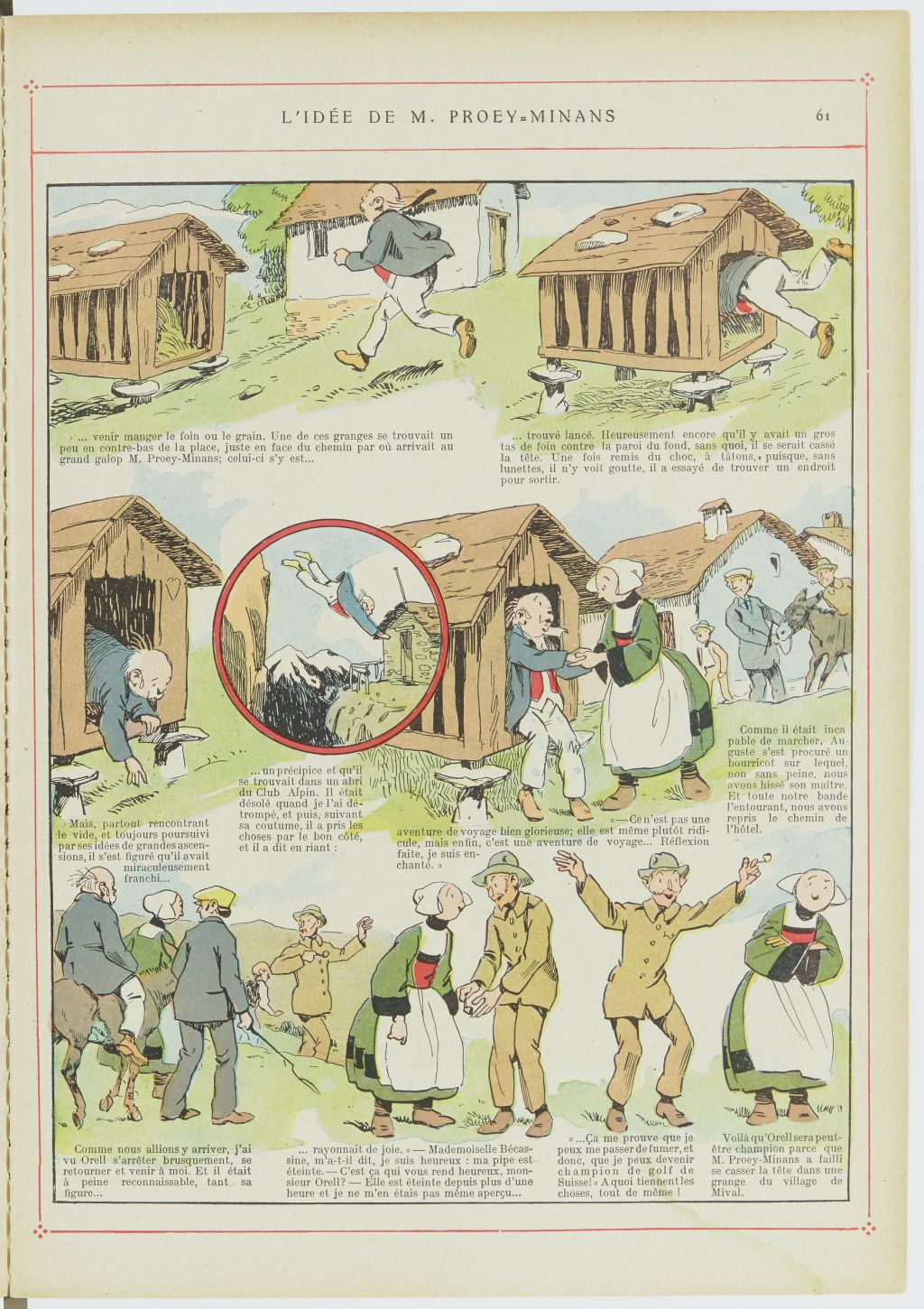 Bécassine – Bécassine alpiniste (1923), page 62. Caumery & J.-P. Pinchon. Domaine public. Source gallica.bnf.fr / BnF.