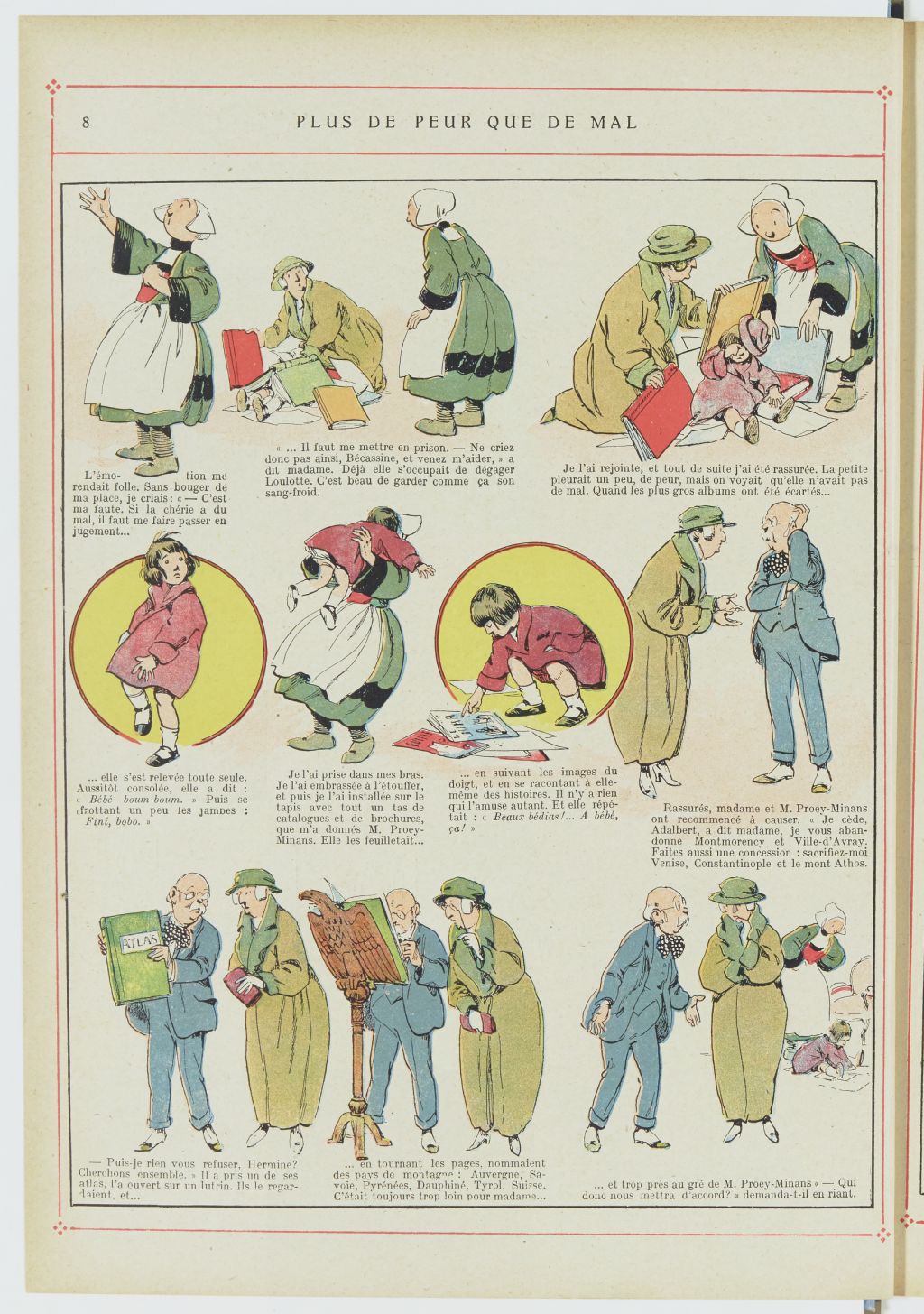 Bécassine – Bécassine alpiniste (1923), page 9. Caumery & J.-P. Pinchon. Domaine public. Source gallica.bnf.fr / BnF.
