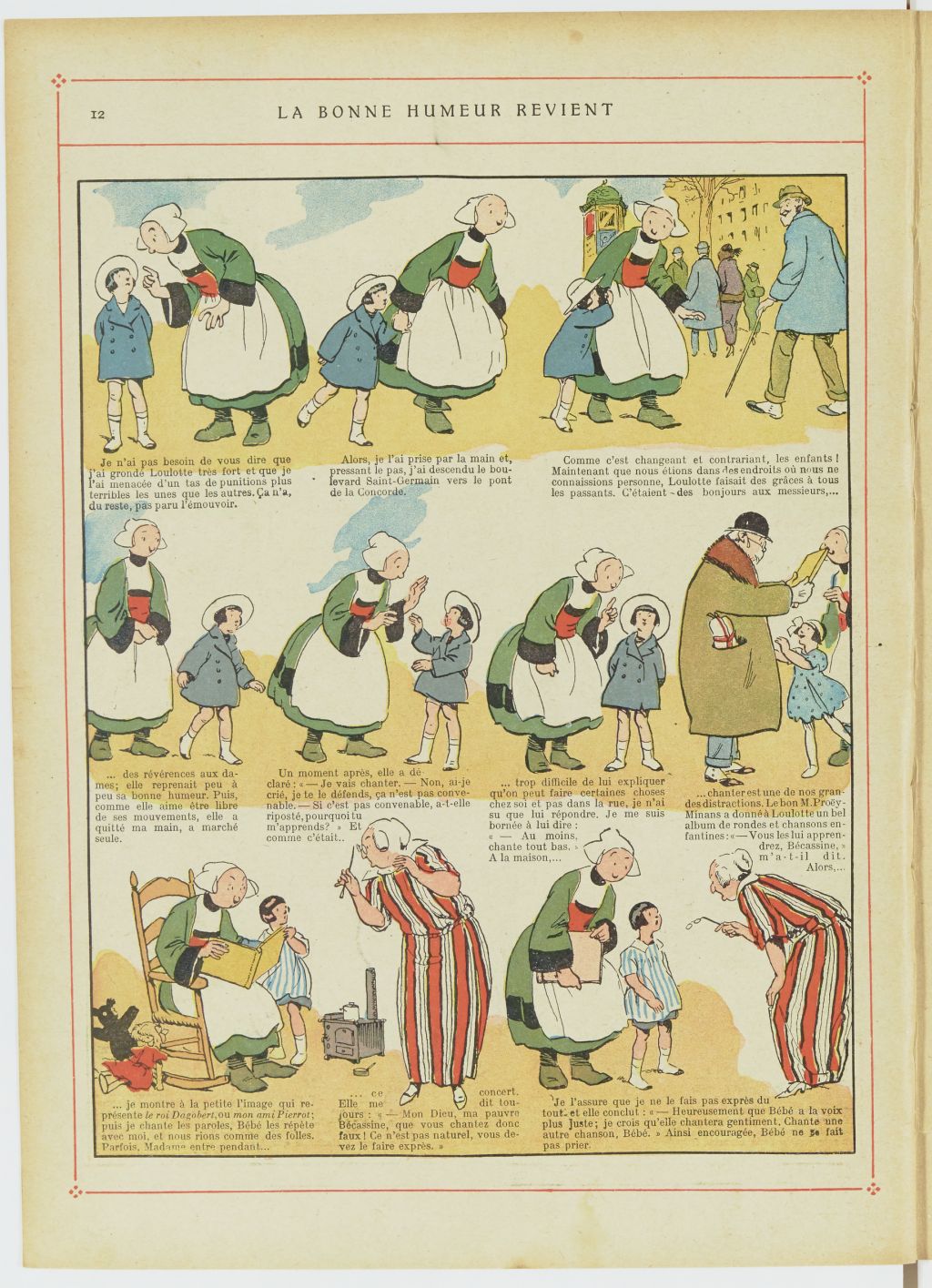 Bécassine – Les Bonnes Idées de Bécassine (1924), page 13. Caumery & J.-P. Pinchon. Domaine public. Source gallica.bnf.fr / BnF.
