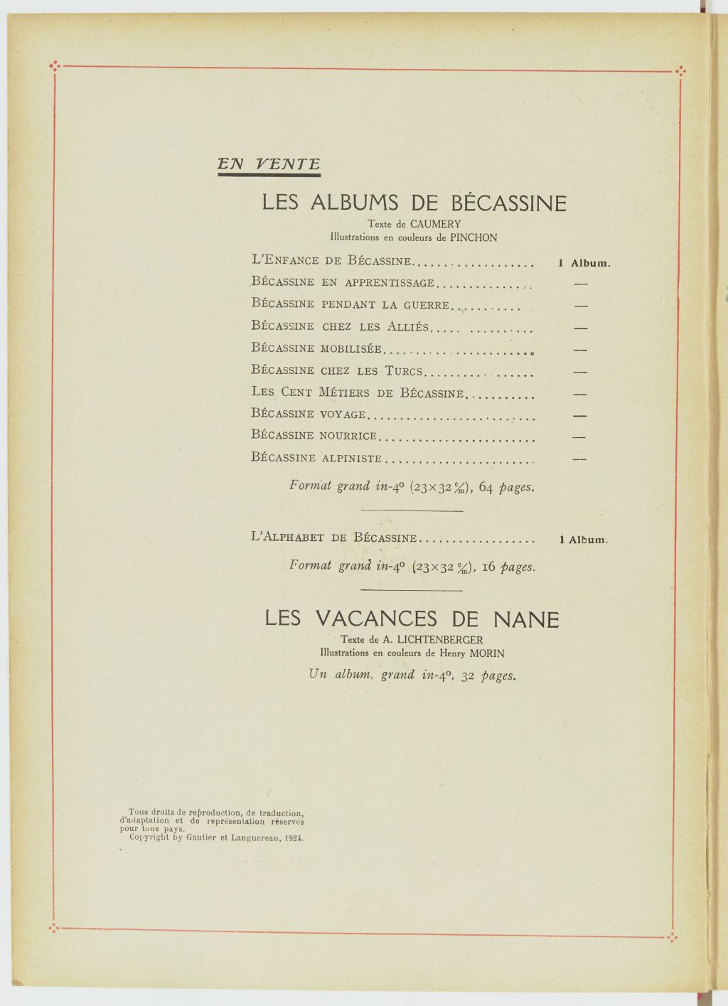 Bécassine – Les Bonnes Idées de Bécassine (1924), page 3. Caumery & J.-P. Pinchon. Domaine public. Source gallica.bnf.fr / BnF.
