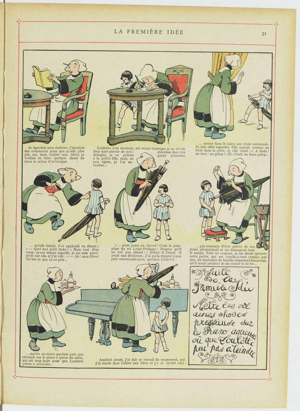 Bécassine – Les Bonnes Idées de Bécassine (1924), page 32. Caumery & J.-P. Pinchon. Domaine public. Source gallica.bnf.fr / BnF.