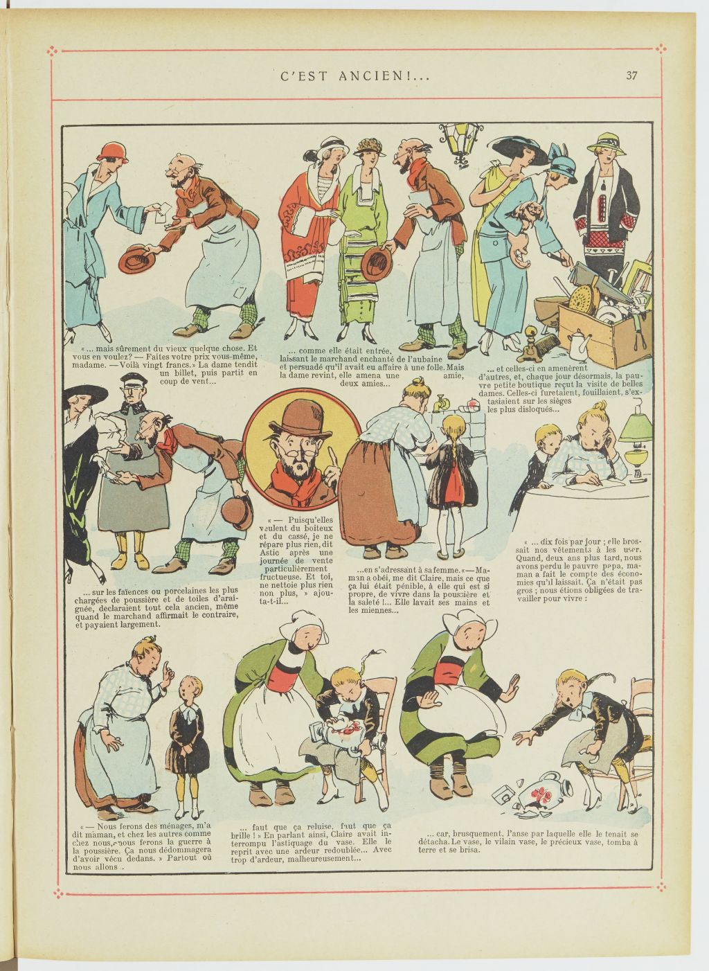 Bécassine – Les Bonnes Idées de Bécassine (1924), page 38. Caumery & J.-P. Pinchon. Domaine public. Source gallica.bnf.fr / BnF.