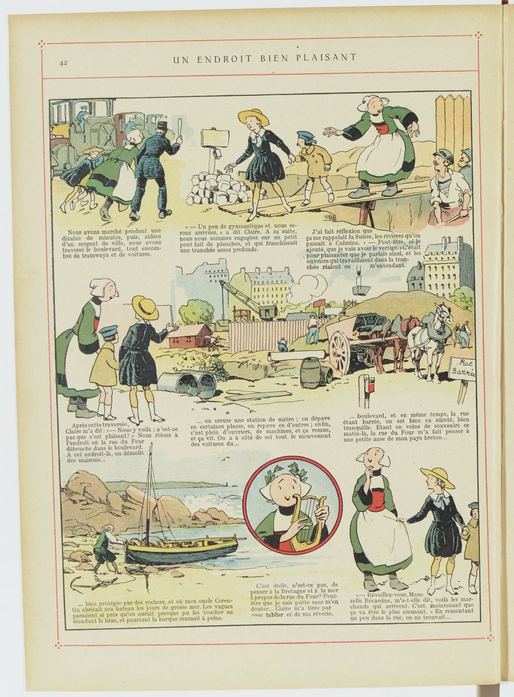 Bécassine – Les Bonnes Idées de Bécassine (1924), page 43. Caumery & J.-P. Pinchon. Domaine public. Source gallica.bnf.fr / BnF.